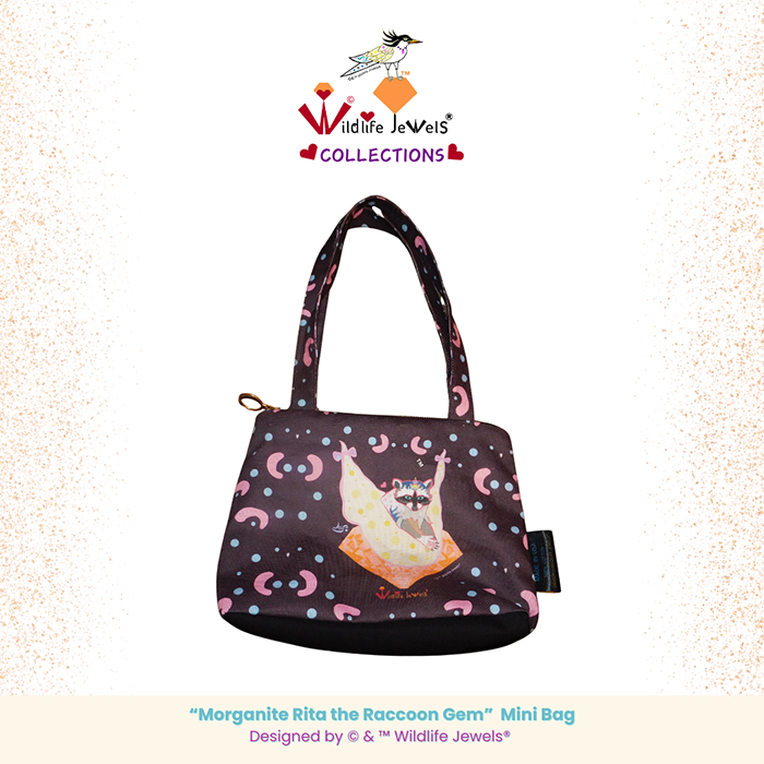 Wildlife Jewels x Project Wildlife “Morganite Rita the Raccoon Gem