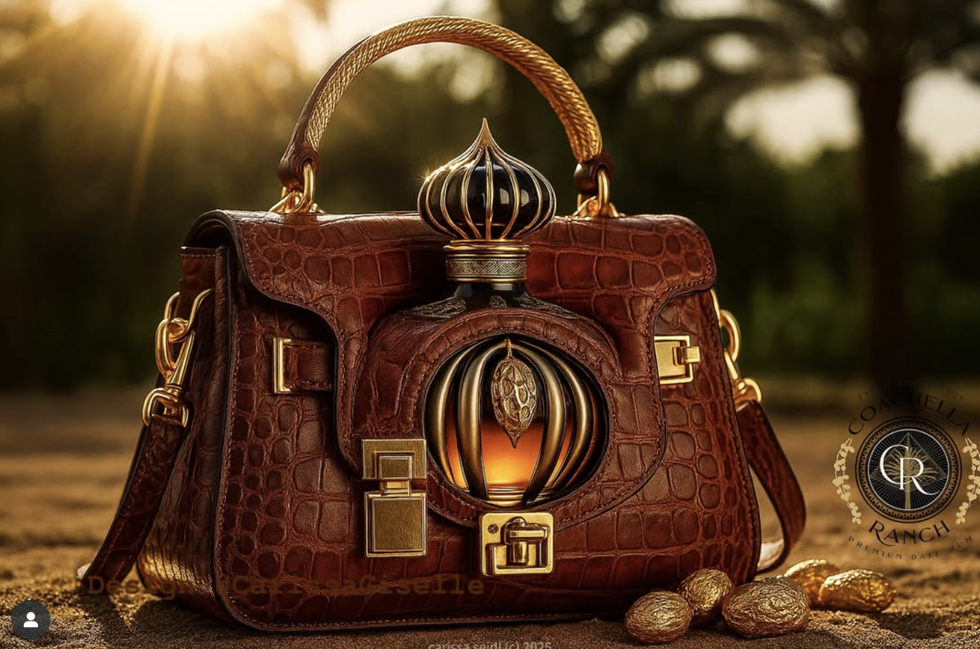 Luxury Crocodile Coachella Ranch Rum Tote