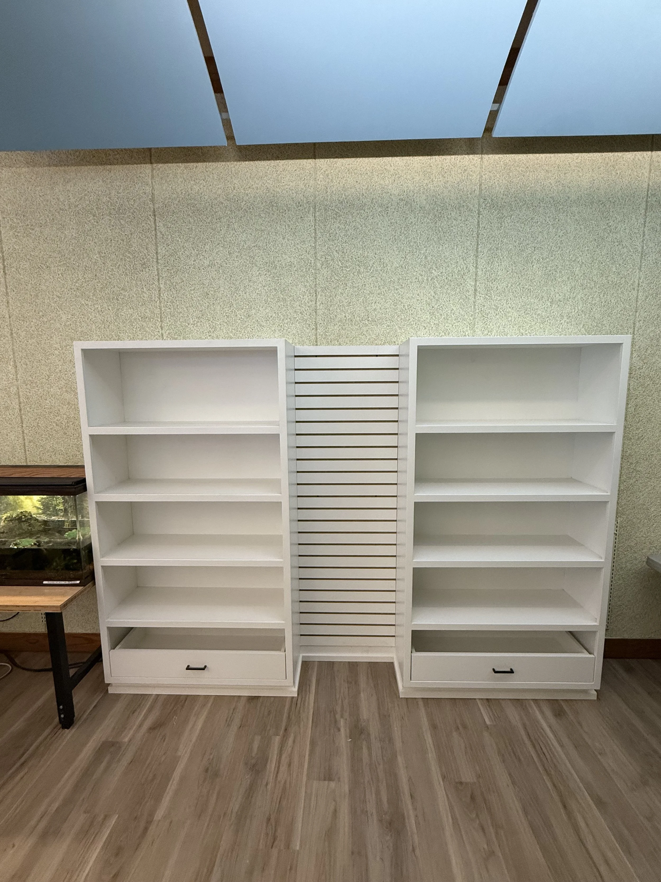 custom shelving to store 'unusual items'. Telluride, CO