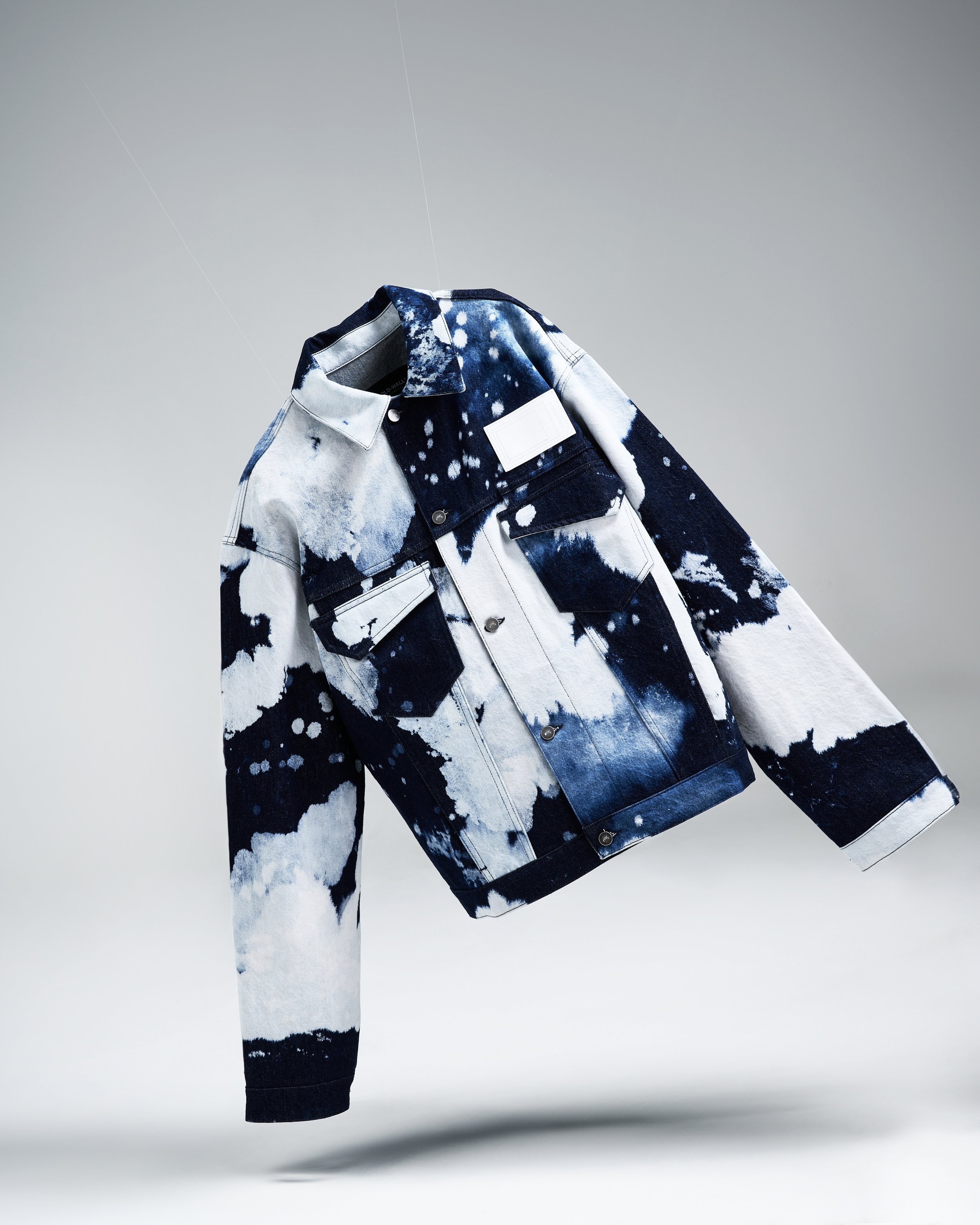 Back Logo Denim Jacket in Bleach Wash - POST 1.jpg