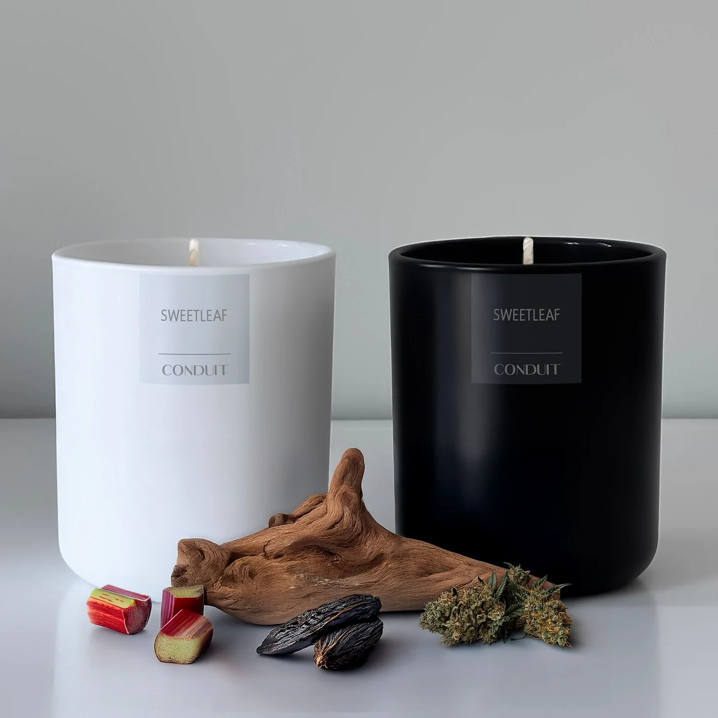 SWEETLEAF is finally here. The latest addition to the CONDUIT Collection and one we&rsquo;re proud to share with you!

Woodsy, resinous, and gently spiced&mdash;SWEETLEAF promotes clarity and calm. Pure ascension. 

Soothe the spirit with this chic, 