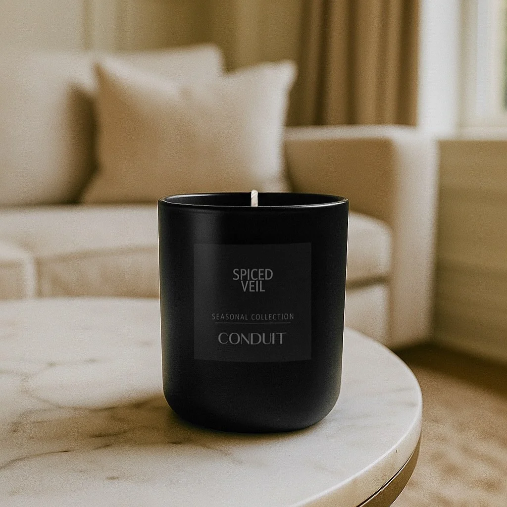 𝐒𝐩𝐢𝐜𝐞𝐝 𝐕𝐞𝐢𝐥.
Warm, grounded spice with cinnamon, clove, oak, and slow-burning woods.
Details in the bio.

.
.
.
.
.
.
#CONDUITCandles #SpicedVeil #LuxuryCandles #SoyCandles
#ModernHomeFragrance #QuietLuxuryHome #AtmosphericLiving
#ScentedHo
