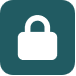 Padlock icon on a dark background.
