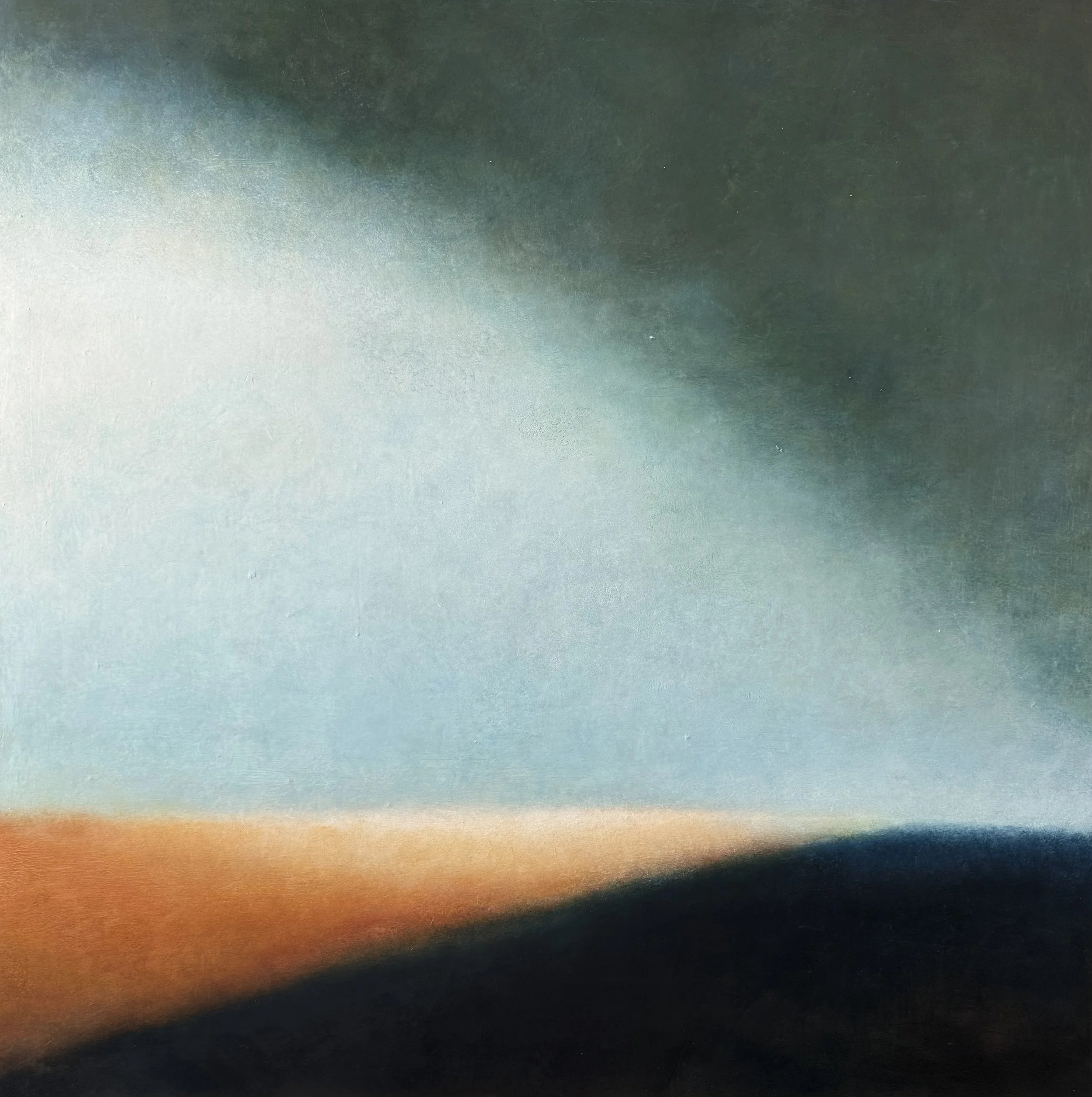 STORM PASSING, oil and CWM on birch, 36 x 36 inches.