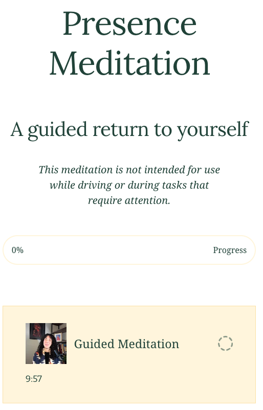 presence guided meditation