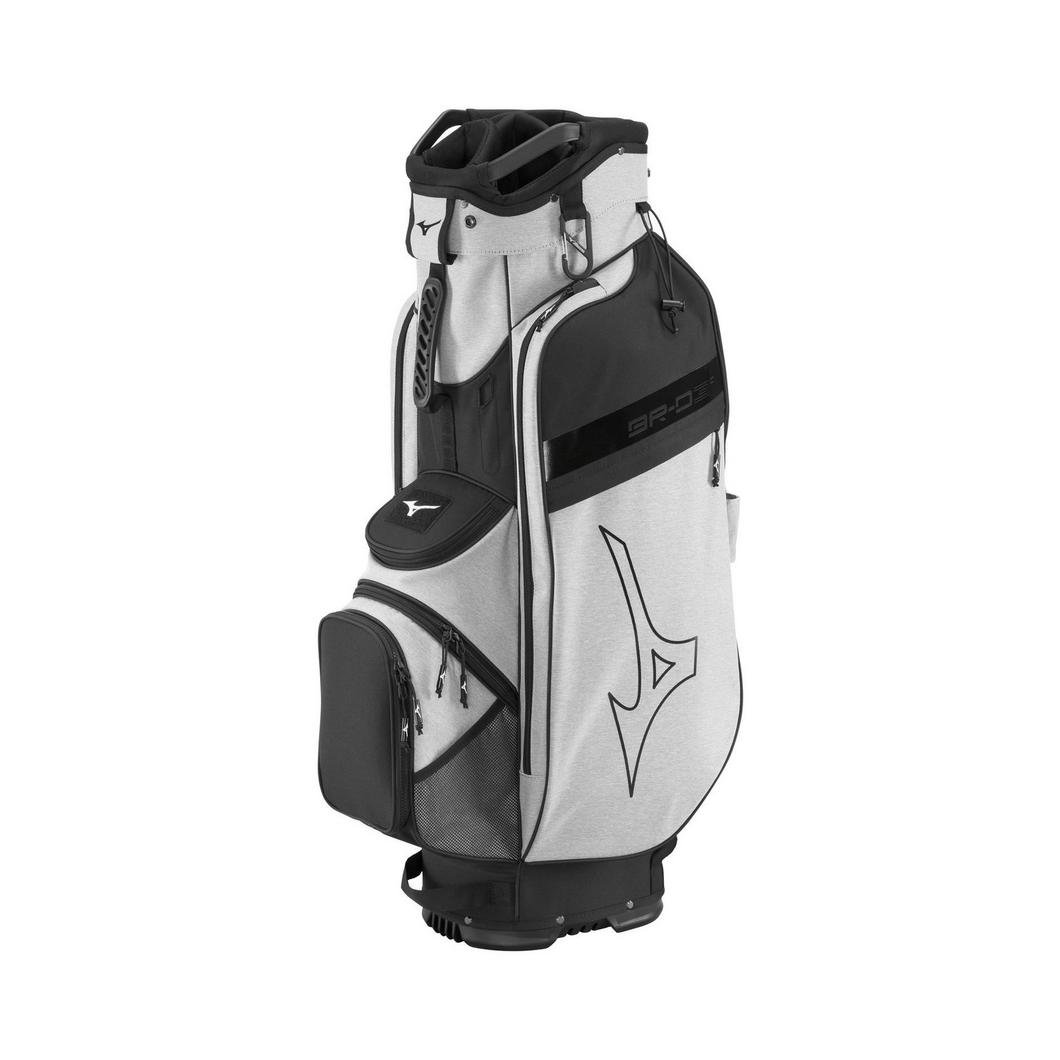 white and black cart golf bag
