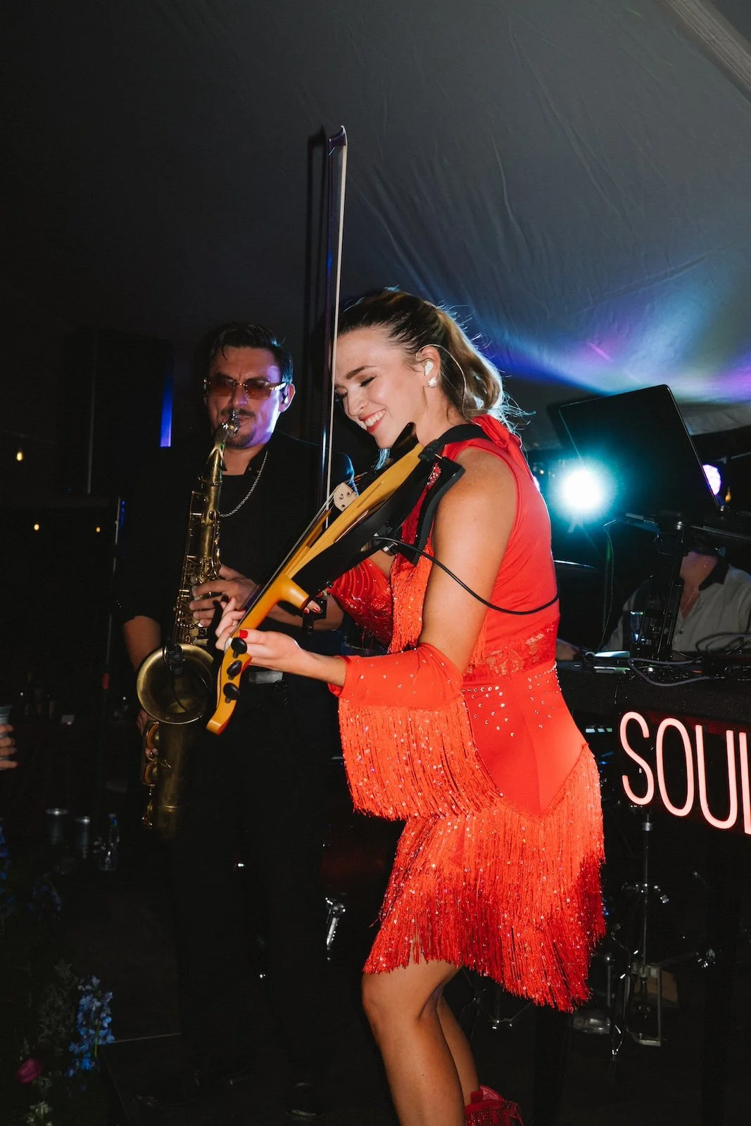  Hybrid DJ Band with violin performing in Sun Valley Idaho 