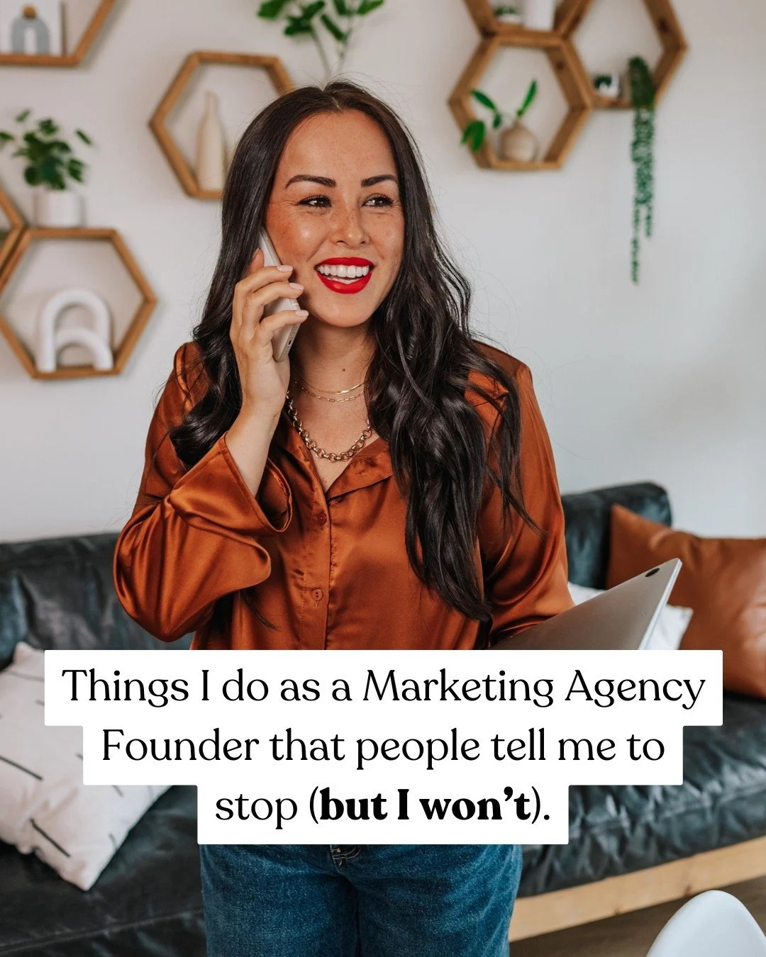 I keep getting in trouble...
I don&rsquo;t run my agency like normal.
And thank god, cause the whole point of building this business was to be able to feel safe, happy, and proud of my career.

My team (all women who get it) and my clients (people wh