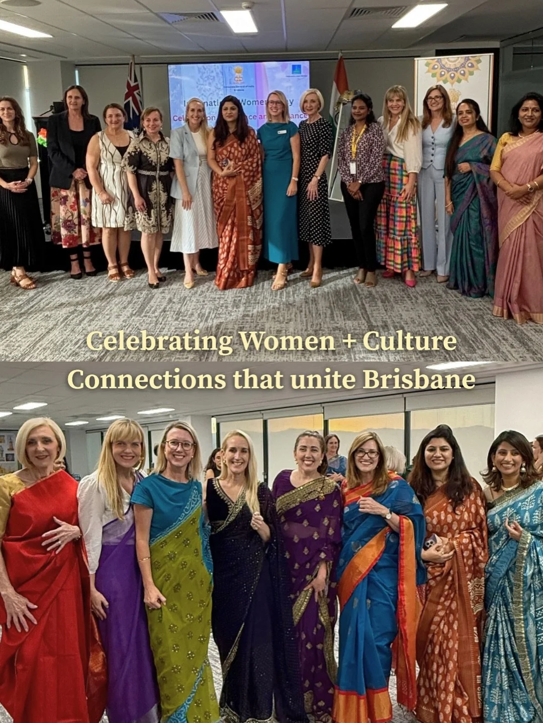 A beautiful afternoon celebrating women, culture, connection and tradition 🧡

In collaboration with Neetu Bhagotia, Consul-General of India, Brisbane 🇮🇳 and Cr Penny Wolff, we had the pleasure of learning the art and meaning of saree draping toget