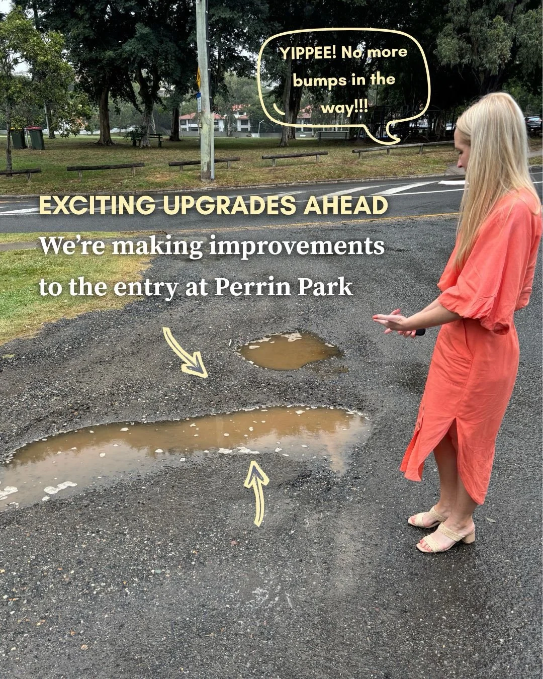 Big upgrades coming your way 👀✨

Excited to see these works underway after Easter 🐣 Improving road access to local spaces for everyone to enjoy 🙌 

Keeping Brisbane moving 🚧

#brisbane #localimprovements #communityfirst #road #park