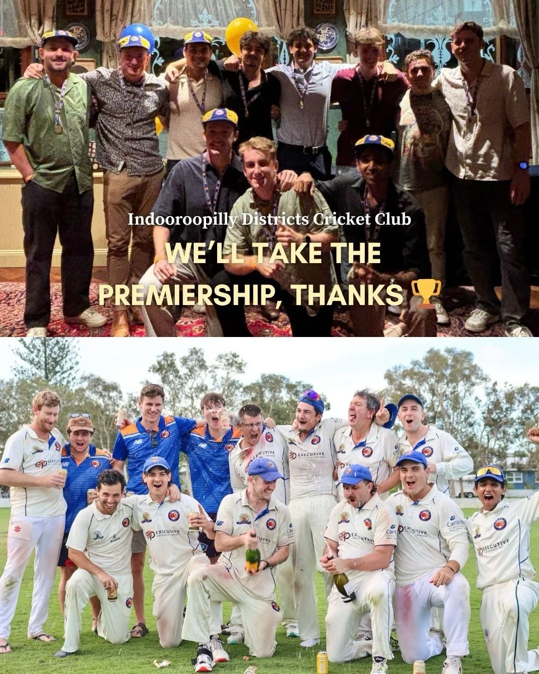 Still riding the high from an incredible season @idcc_brisbane 🏆

After a hugely successful year, Indooroopilly Districts Cricket Club (IDCC), brought home the CCC First Grade Premiership (no big deal 😉), with all four grades making semi-finals and