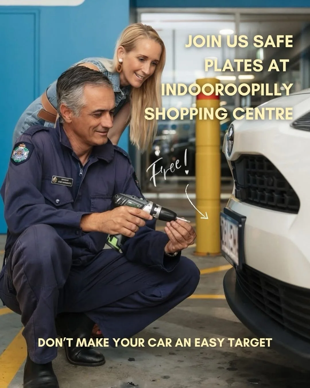 Fuel prices are rising&hellip; and so is number plate theft 🚗

Join us and get your plates secured for FREE. It&rsquo;s quick, simple, and could save you a major headache.

👮 Safe Plates Pop Up 
📍 @indooroopillyshopping 
  Aldi carpark, Level 1
📅