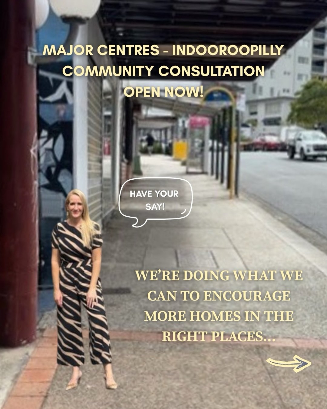 🚆🏙️ We want to hear from you! Indro Major Centres Community Consultation is now open.

Brisbane is growing fast, and we&rsquo;re focusing on putting more homes in the right places so communities stay connected and vibrant 💛

Here&rsquo;s what&rsqu