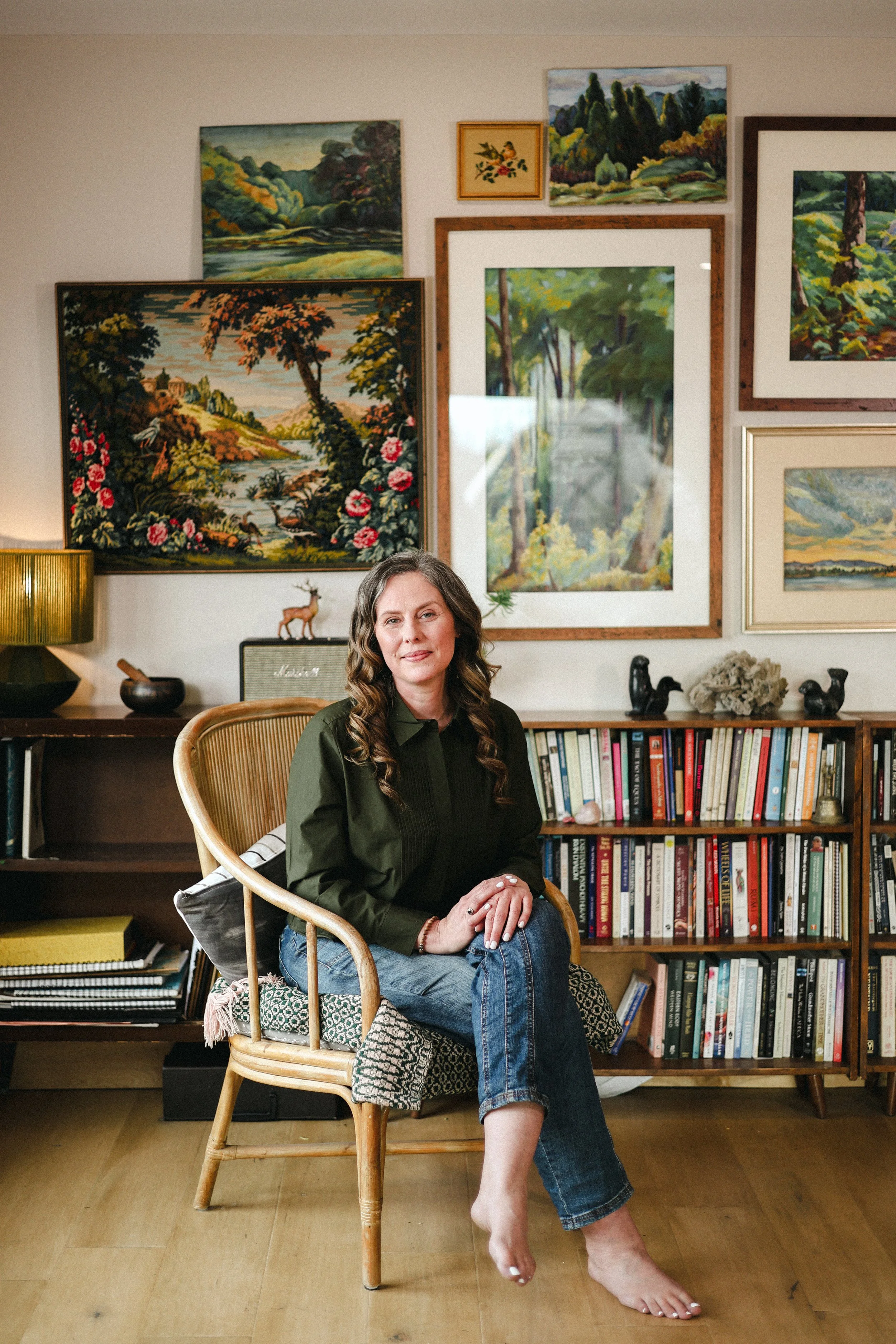 therapist sitting on chair