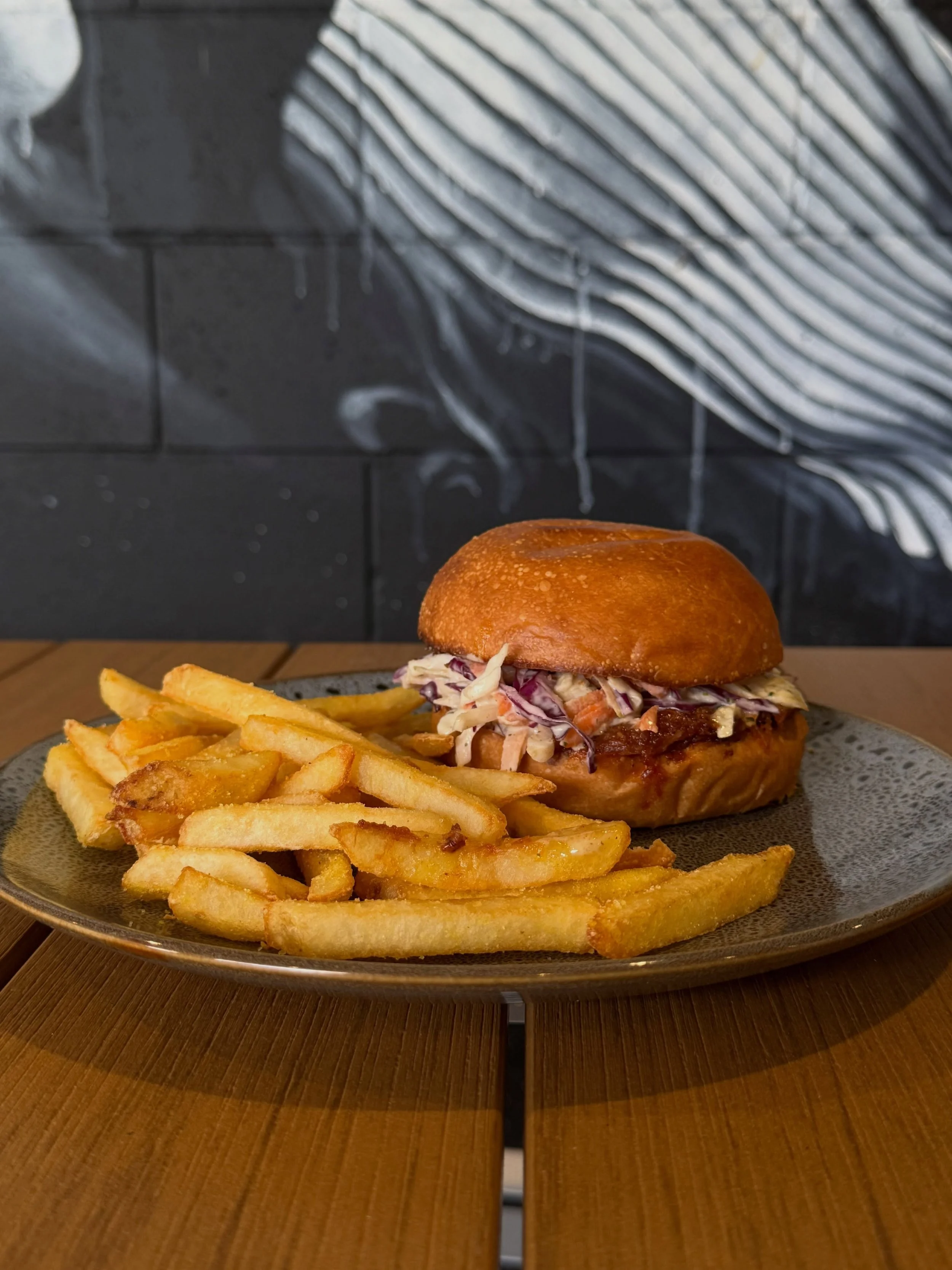 Pulled pork &amp; slaw burger, ready when you are.