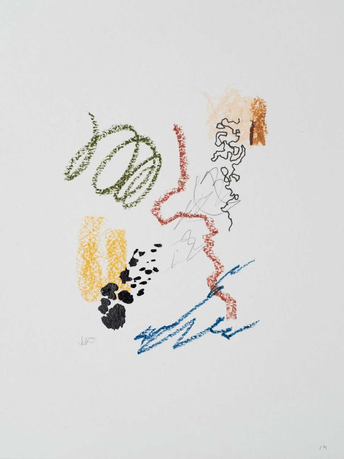 Fragments Series (1 of 3) / Mixed Media on Paper, 9x12"