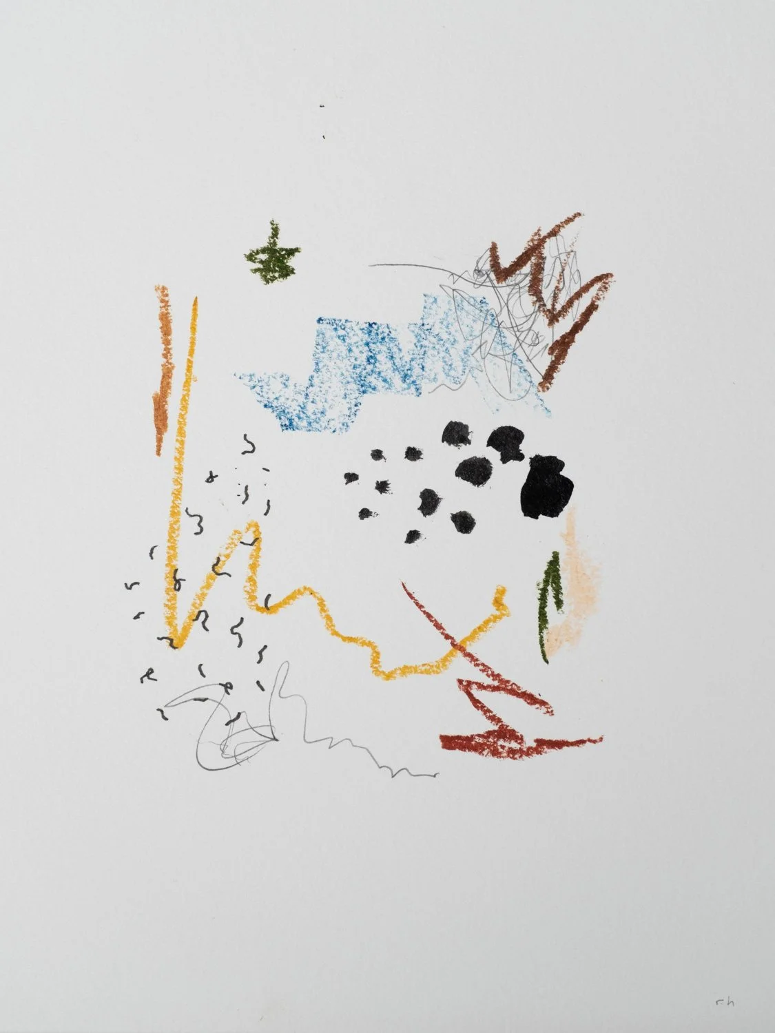 Fragments Series (3 of 3) / Mixed Media on Paper, 9x12"