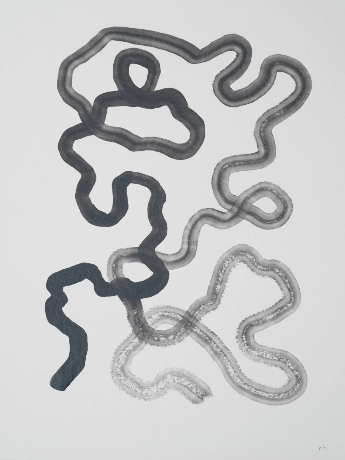 Life Line No. 1 / Acrylic on Paper, 9x12" (Sold)