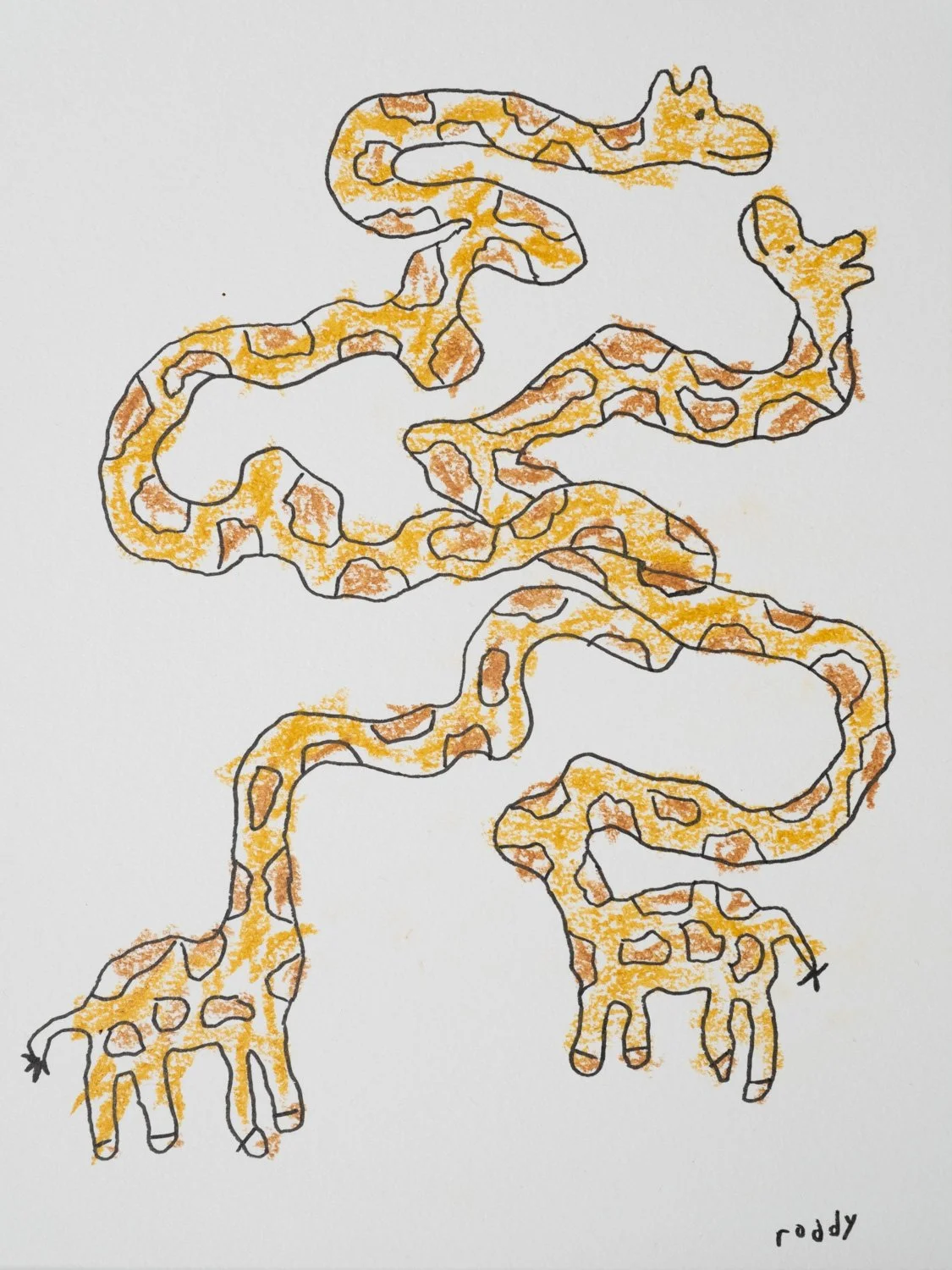 Tangled Up / Mixed Media on Paper, 9x12" 