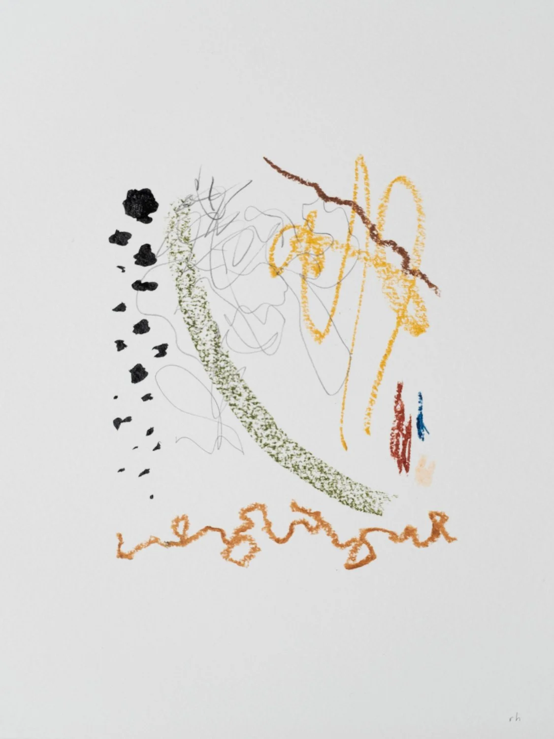Fragments Series (2 of 3) / Mixed Media on Paper, 9x12"