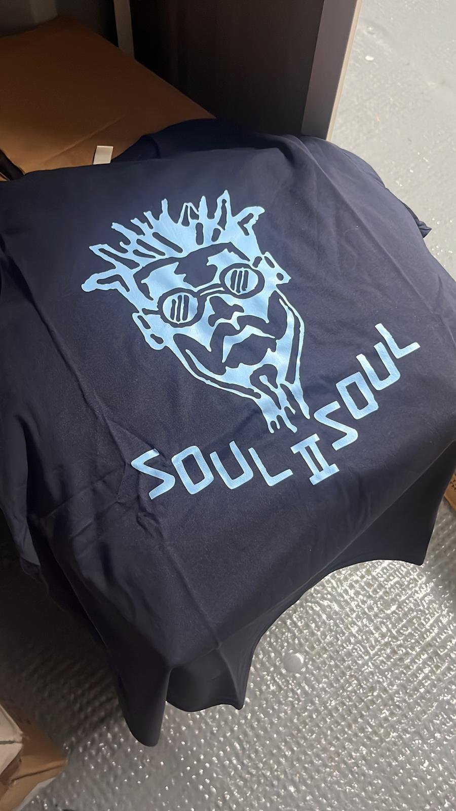 Classic 'Funki Dred' T Shirt Navy/Light Blue