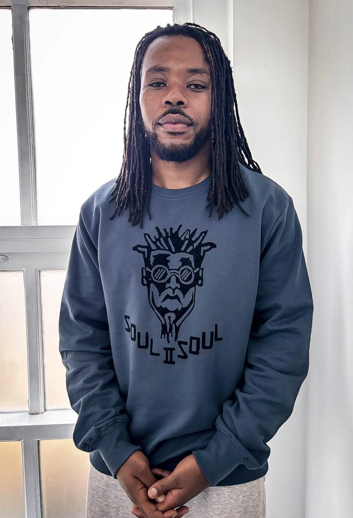 Classic ‘SIIS Funki Dred' Sweatshirt Blue Slate