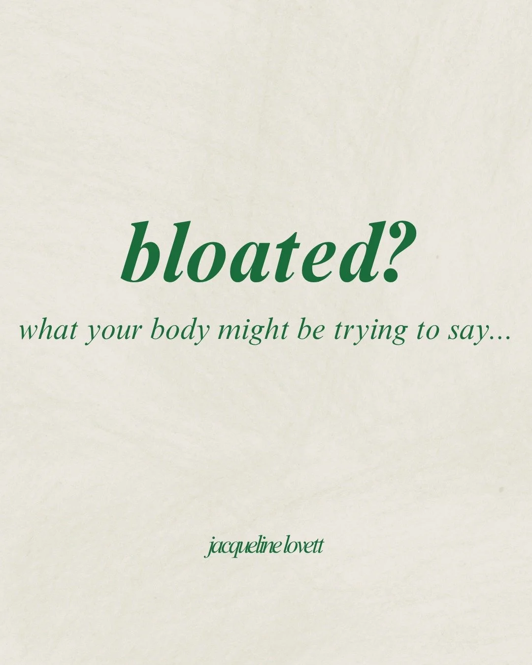 "I&rsquo;m just always bloated" is a line I hear all the time in clinic and it&rsquo;s your body&rsquo;s way of saying something is not quite right -- and there are many possible reasons as to why.

Bloating isn&rsquo;t always fixed by just