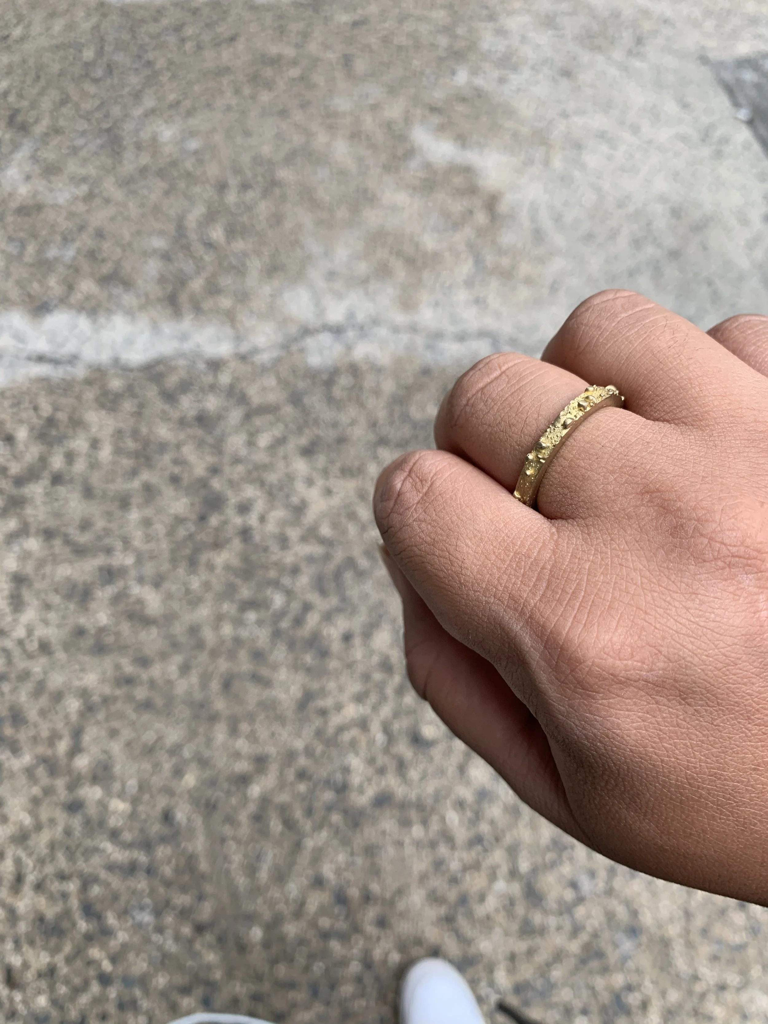 Wax Carved Rain Drop Ring