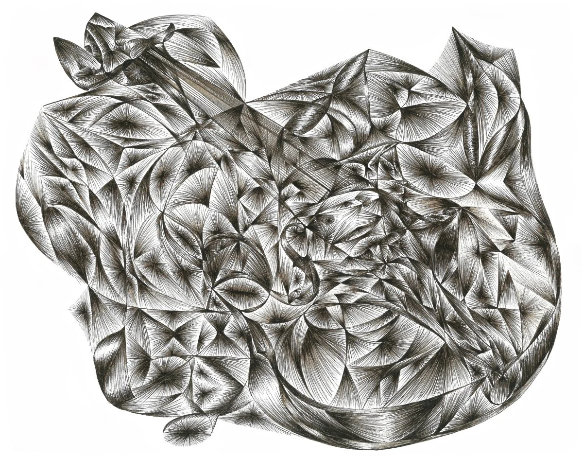 Violin - 2013, ink on paper, 42 x29.7 x cm