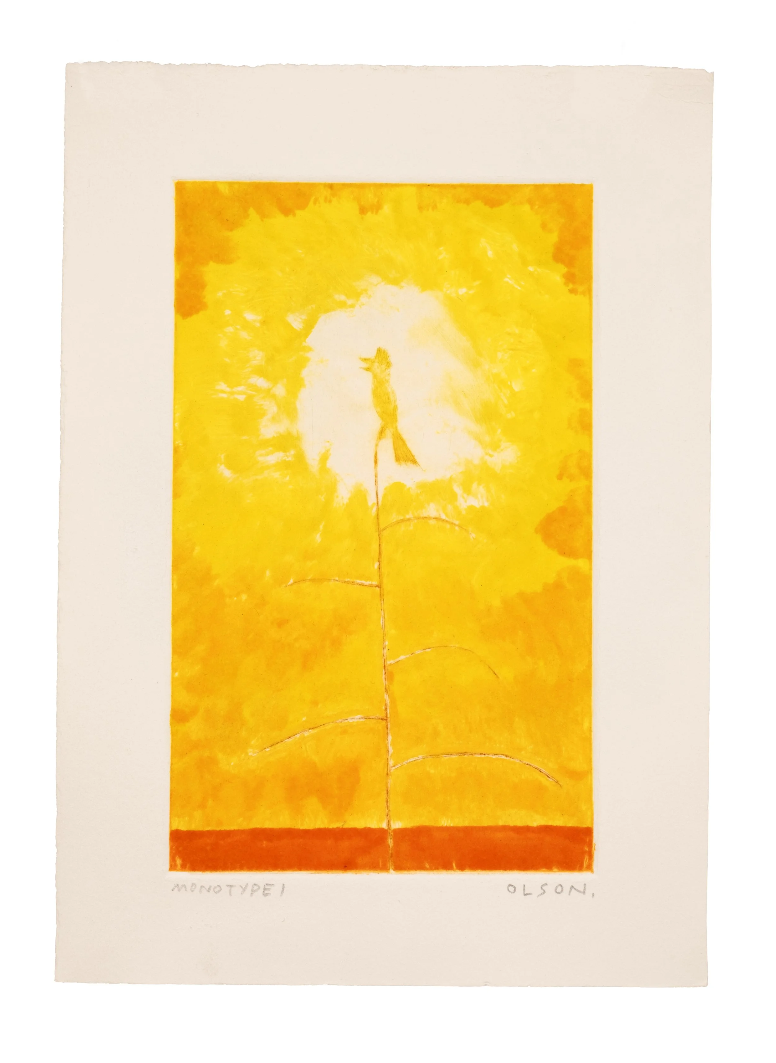   The Awaaz 1  , 2026, monotype copper plate print on paper 
Paper size: 9.75 x 7 inches 
Image size: 7.5 x 4.5 inches 
$500