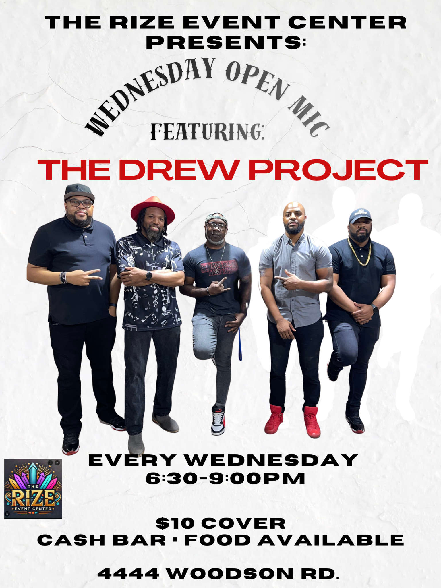 WEDNESDAY OPEN MIC AT THE RIZE EVENT CENTER 