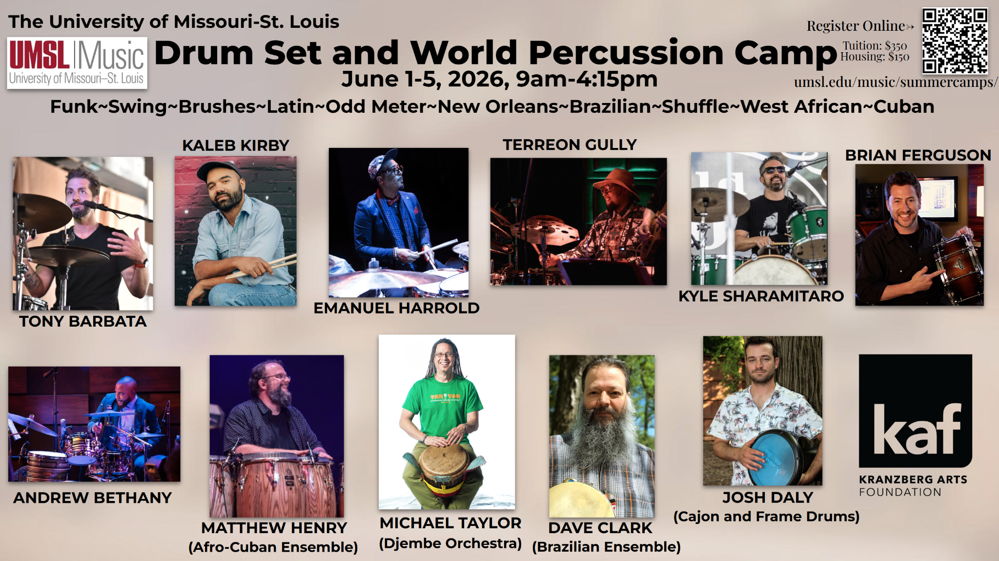 Drum Set and World Percussion Camp