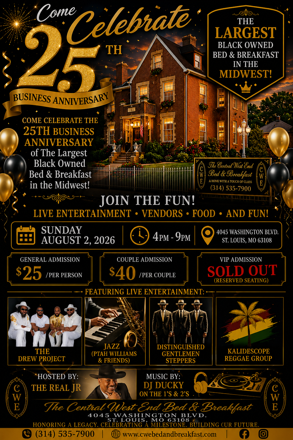 25th Business Anniversary CWE Bed and Breakfast 