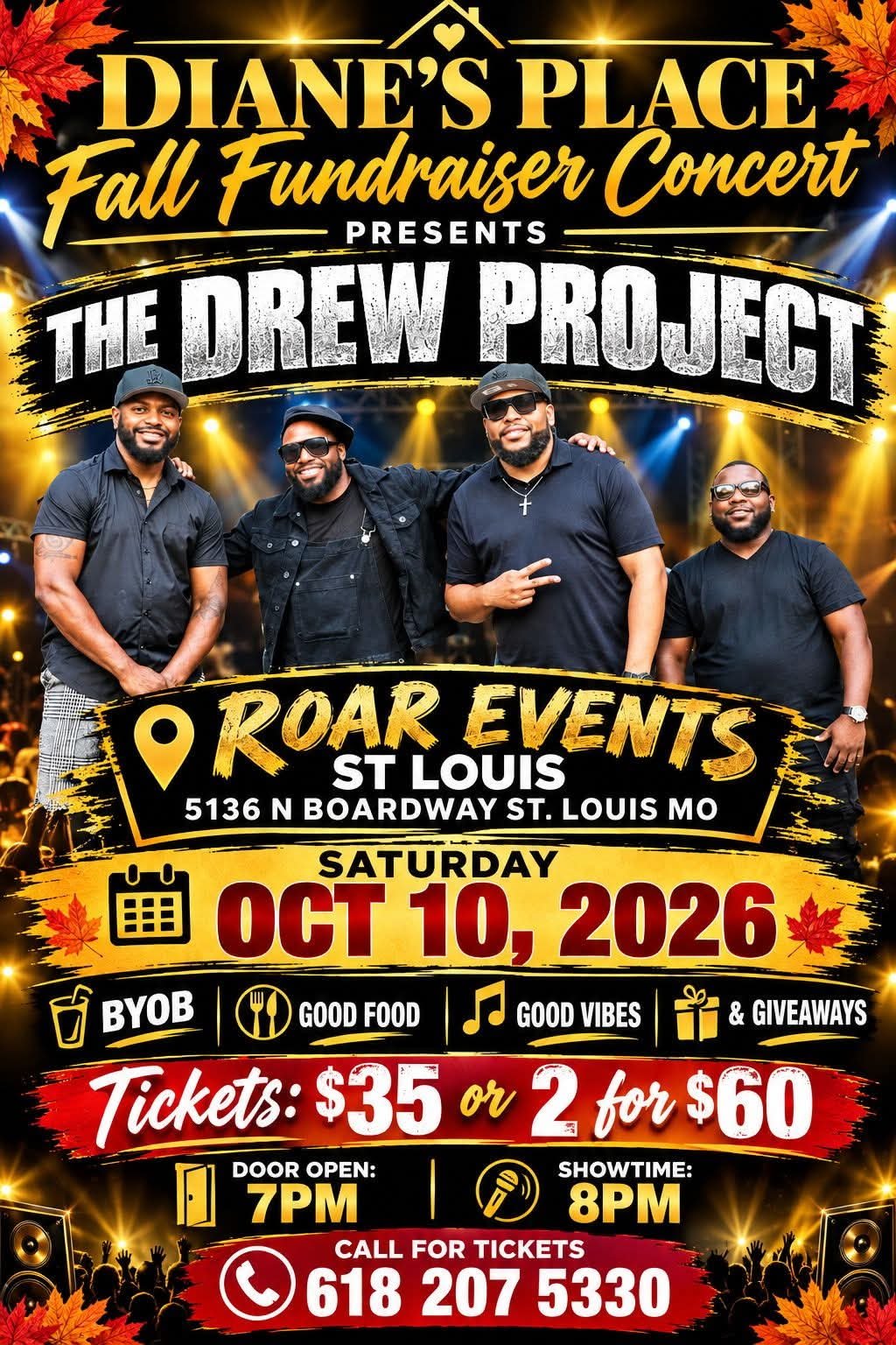 Diane's Place Fall Fundraiser featuring Drew Project