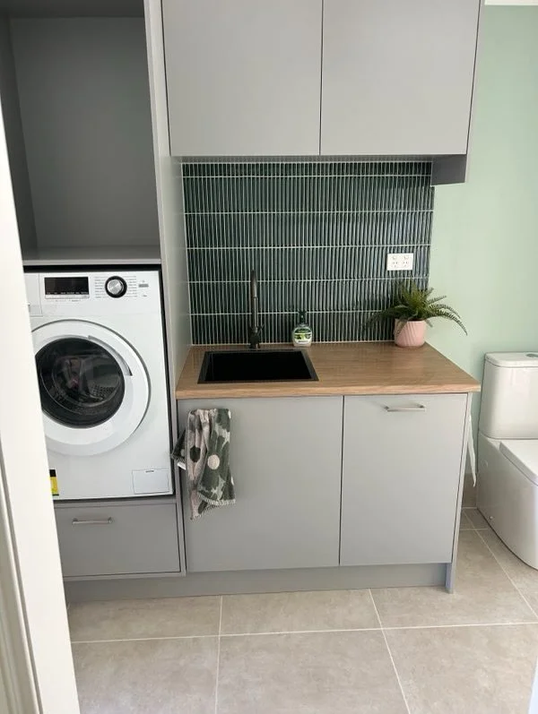 A simple laundry refresh that&rsquo;s made a big impact.

Our client selected a lovely colour palette that&rsquo;s given this space a fresh, modern feel &mdash; proof that the finer details can make a big difference in the overall feel of a space

Sw