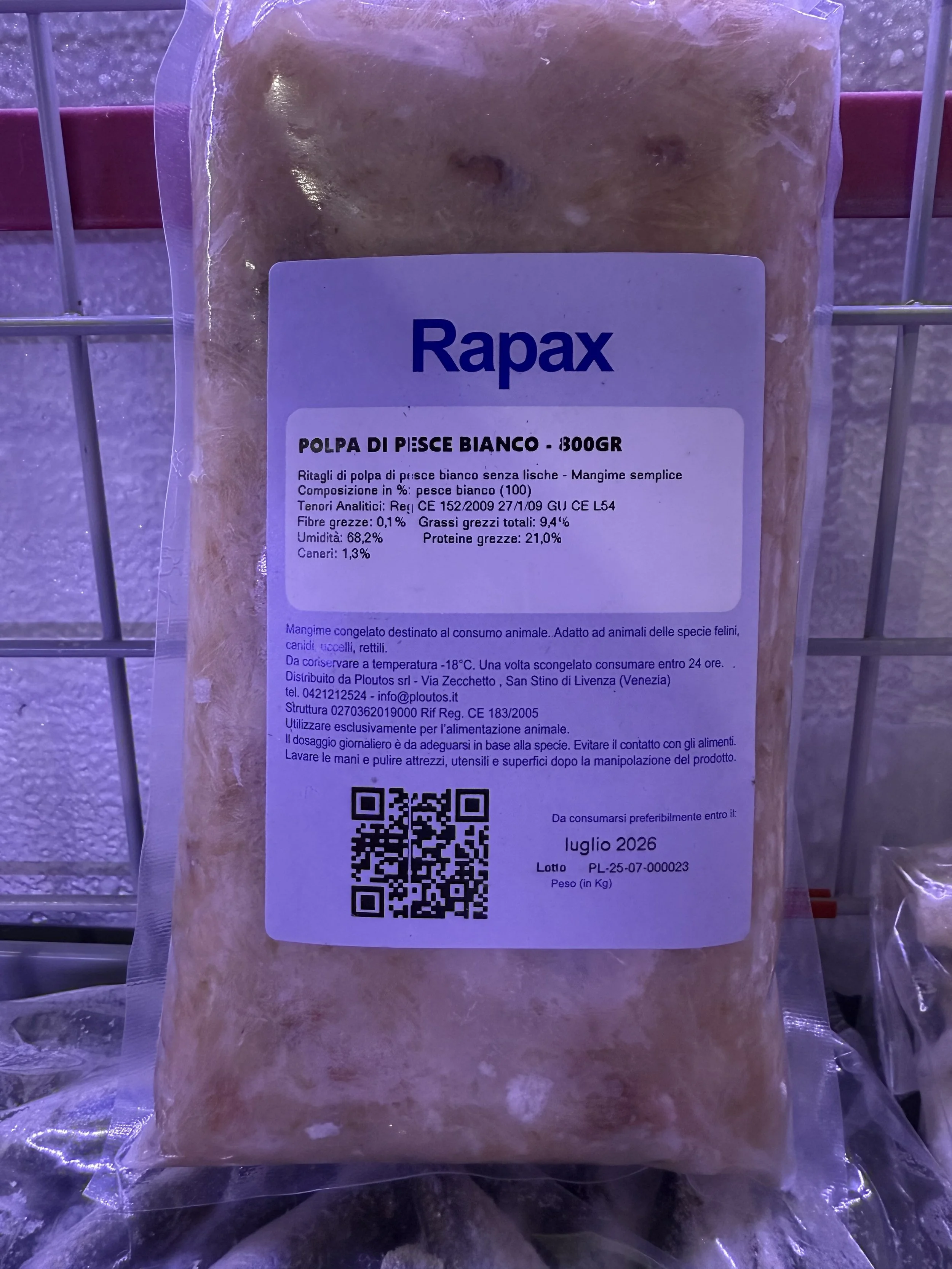 POLPA DI PESCE BIANCO MACINATA (800GR)
