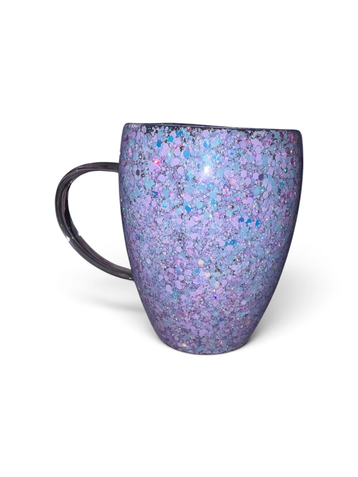 Glass coffee snow globe mug