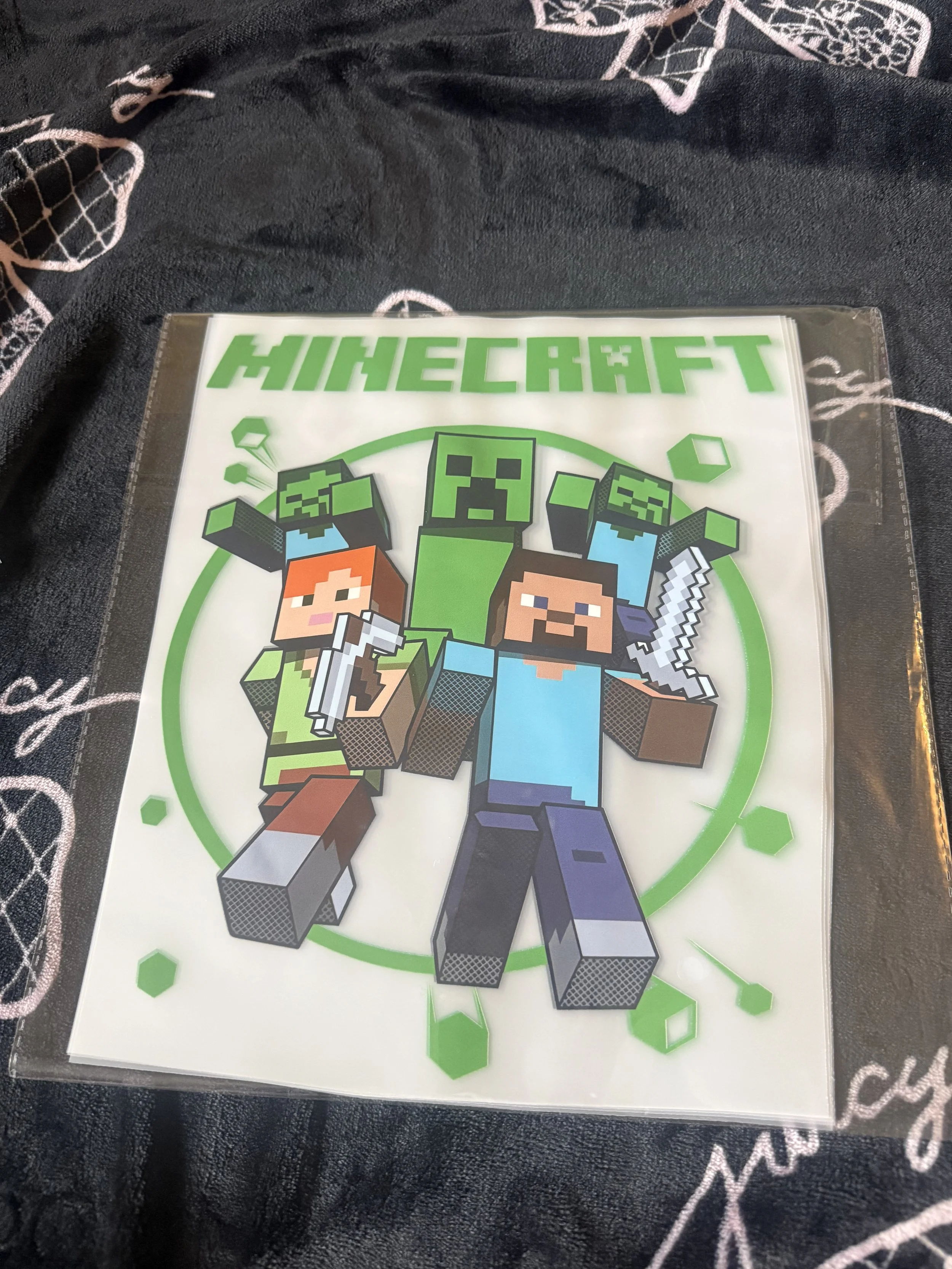 Minecraft 11inch DTF Transfer