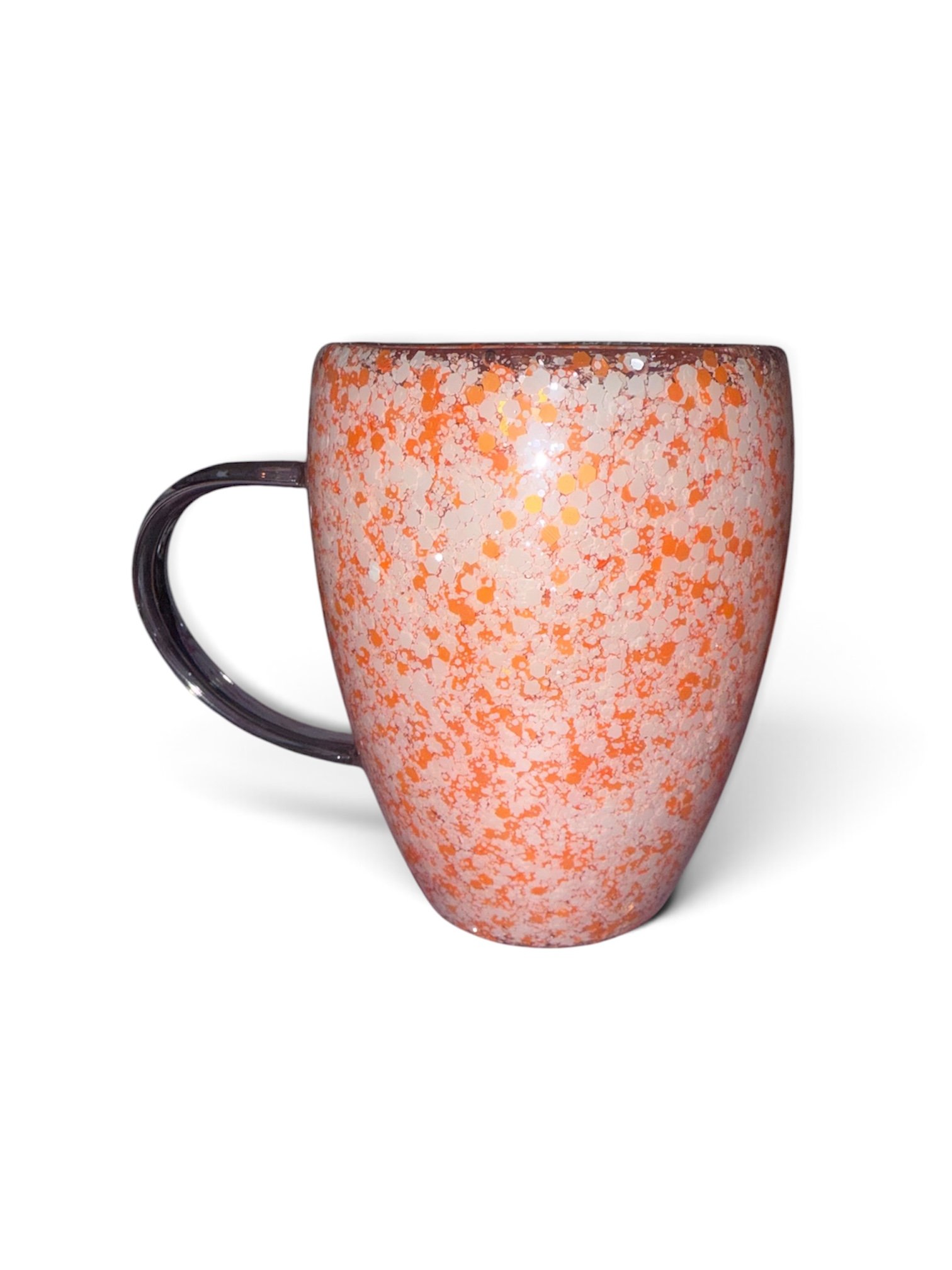 Glass coffee snow globe mug