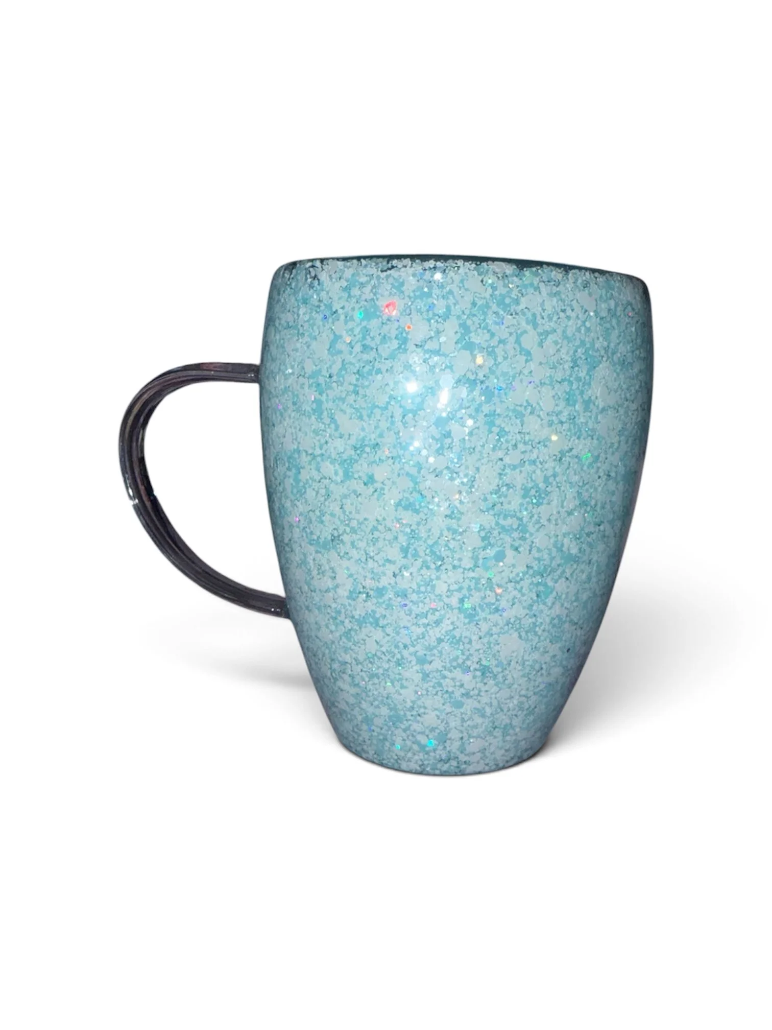 Glass coffee snow globe mug