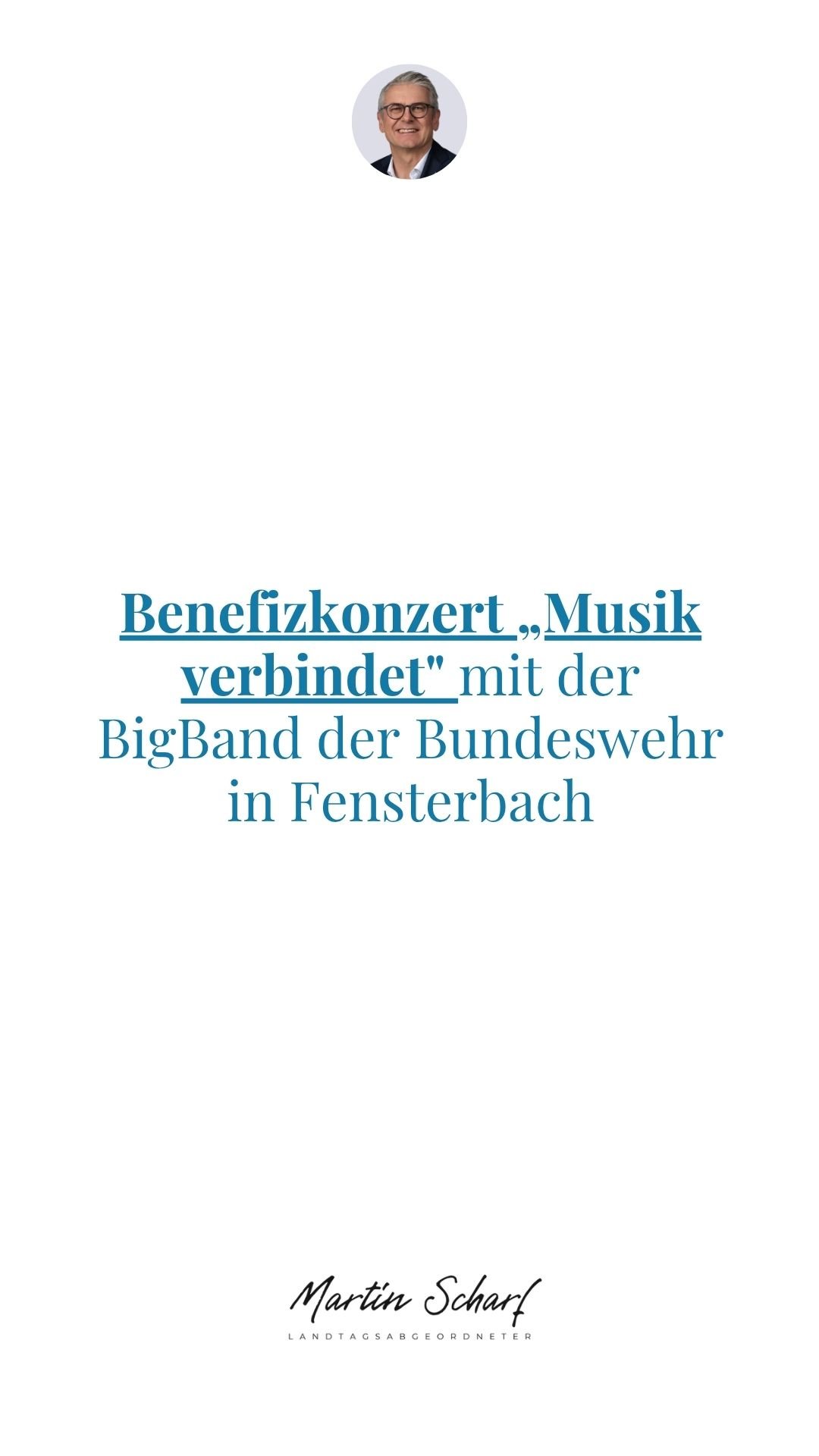 Benefizkonzert „Musik verbindet" mit der BigBand der Bundeswehr in Fensterbach