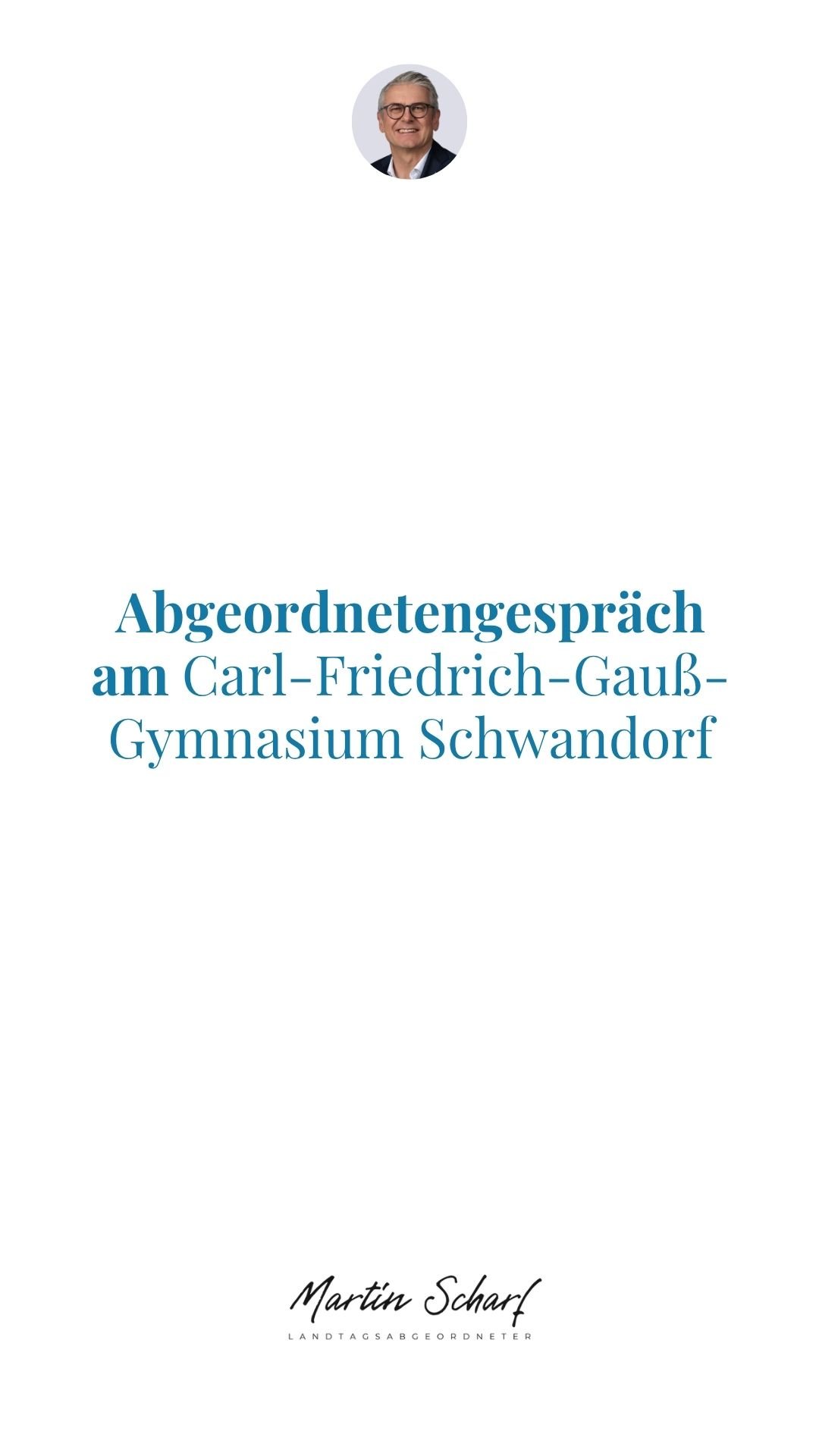 Abgeordnetengespräch am Carl-Friedrich-Gauß-Gymnasium Schwandorf