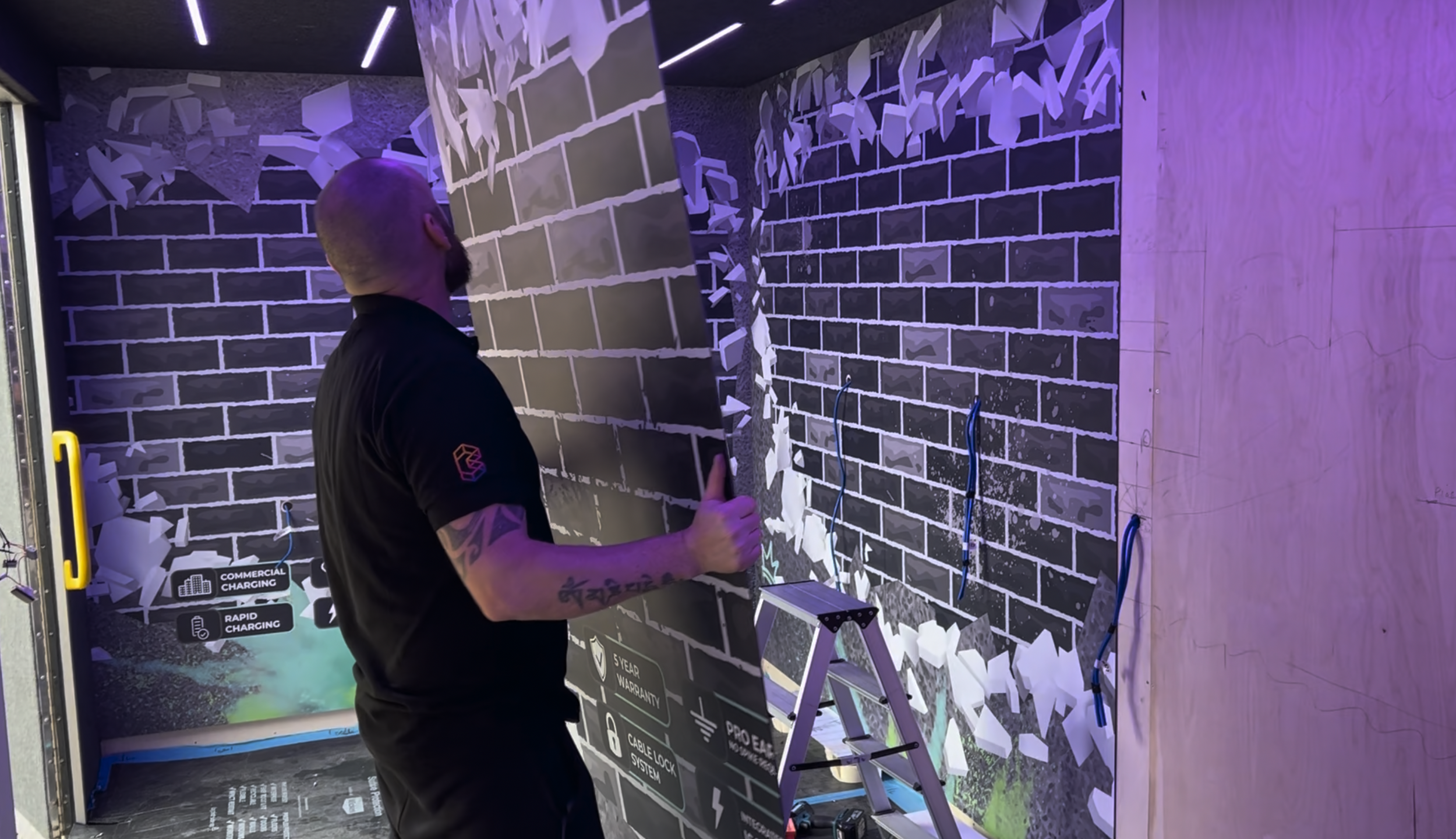 Installing foamex graphic panels - Our team specialises in the precision installation of graphic panels, ensuring a flawless finish every time.