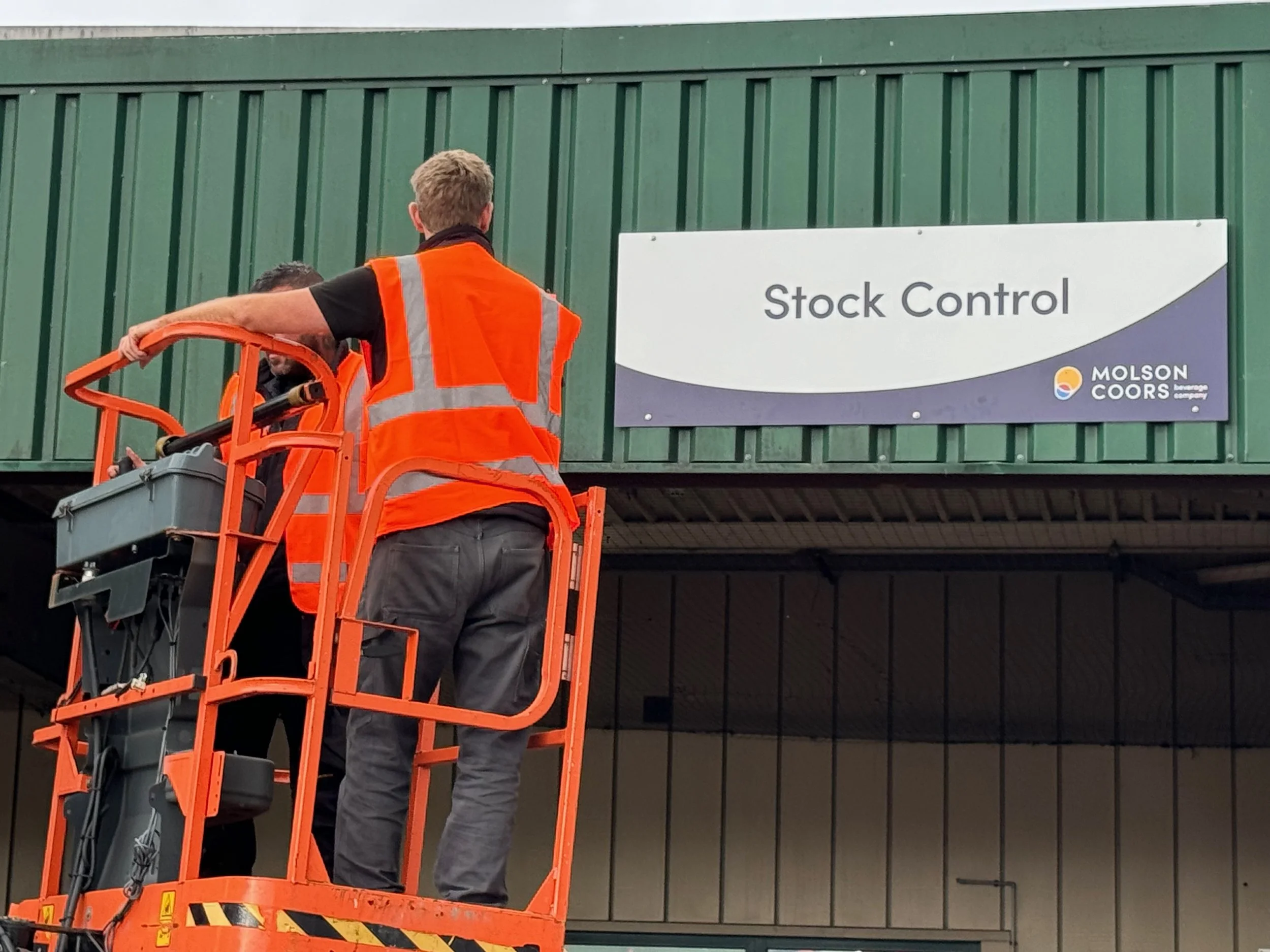 Wayfinding and factory signage: Our IPAF-certified team ensures every project is completed safely and to the highest professional standard.
