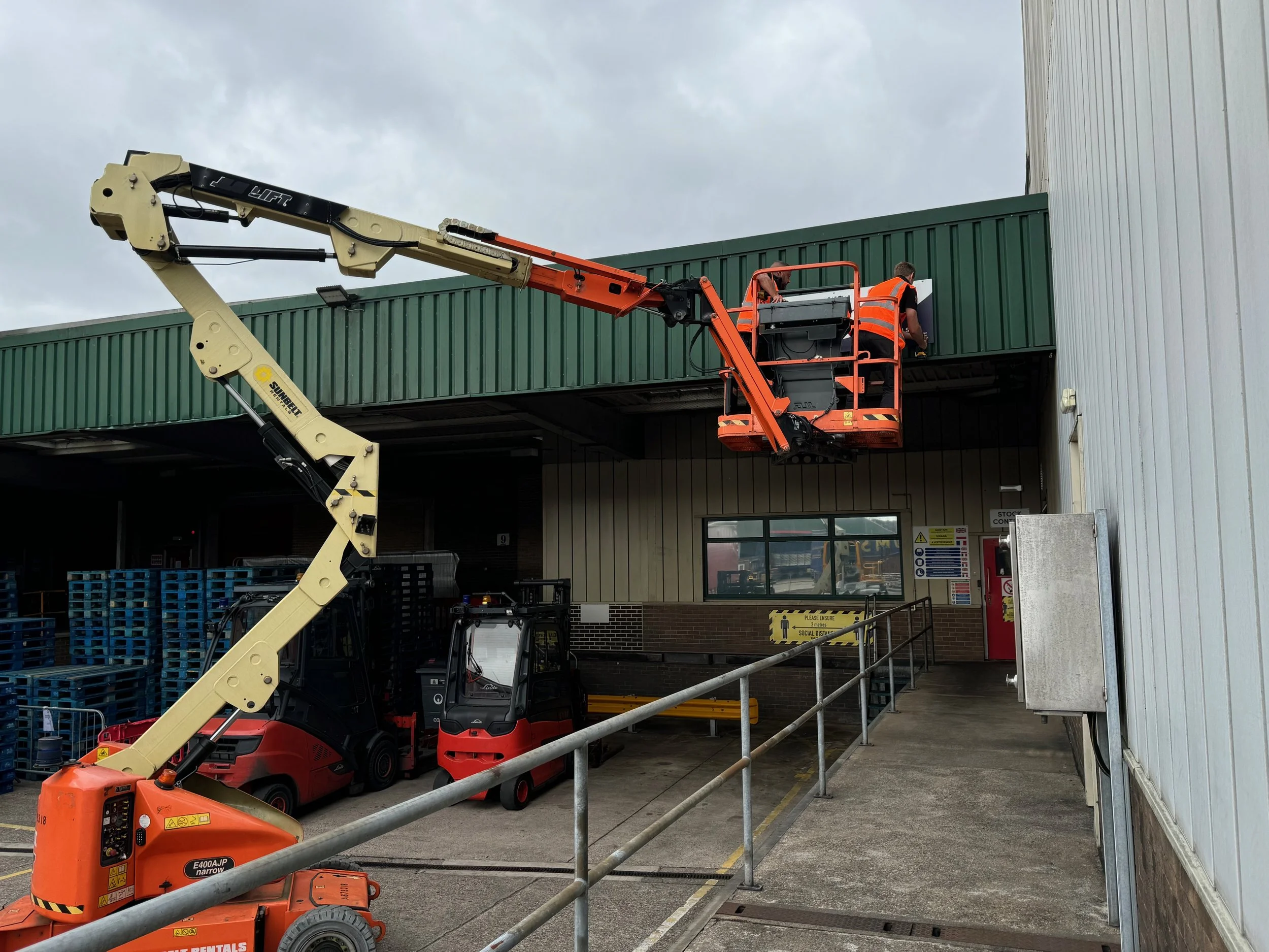 For hard-to-reach areas, we use the right access equipment to ensure every installation is safe, precise, and professional.