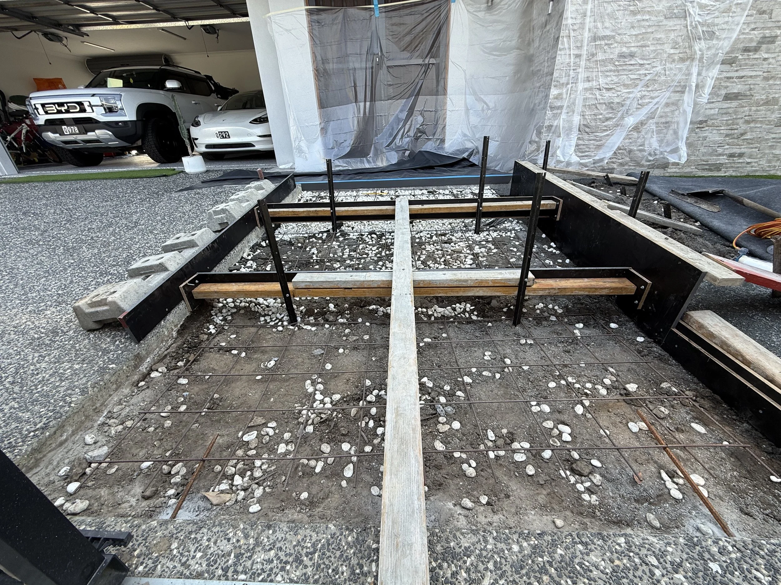 Concrete outdoor area installation on Gold Coast residential property