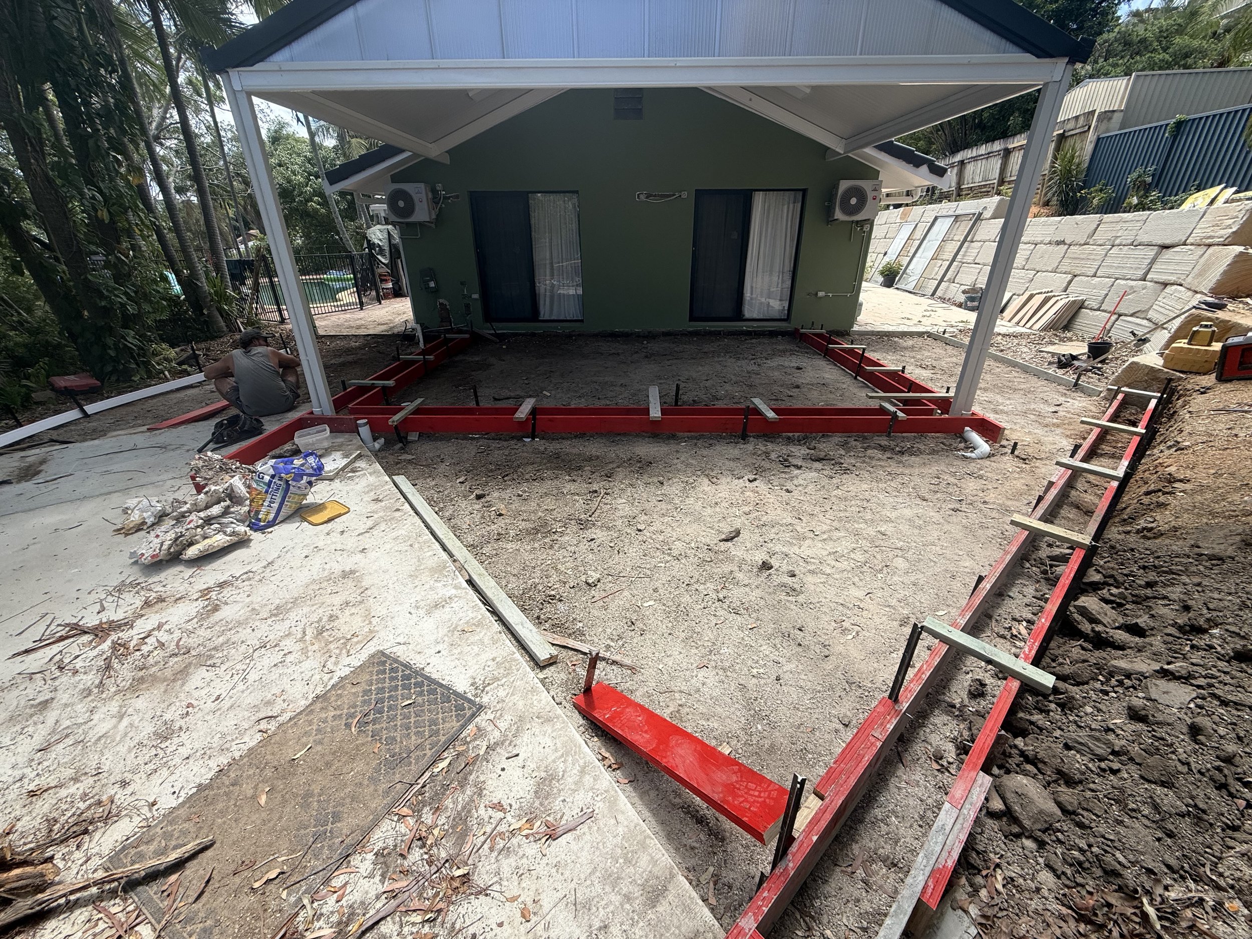 concrete foundation patio area for outdoor entertaining space