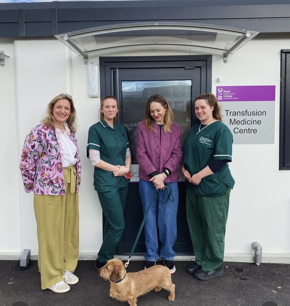 Meredith and Gertrude at the opening of the RVC blood transfusion wing which was able to open using funds raised from Viv's funeral.