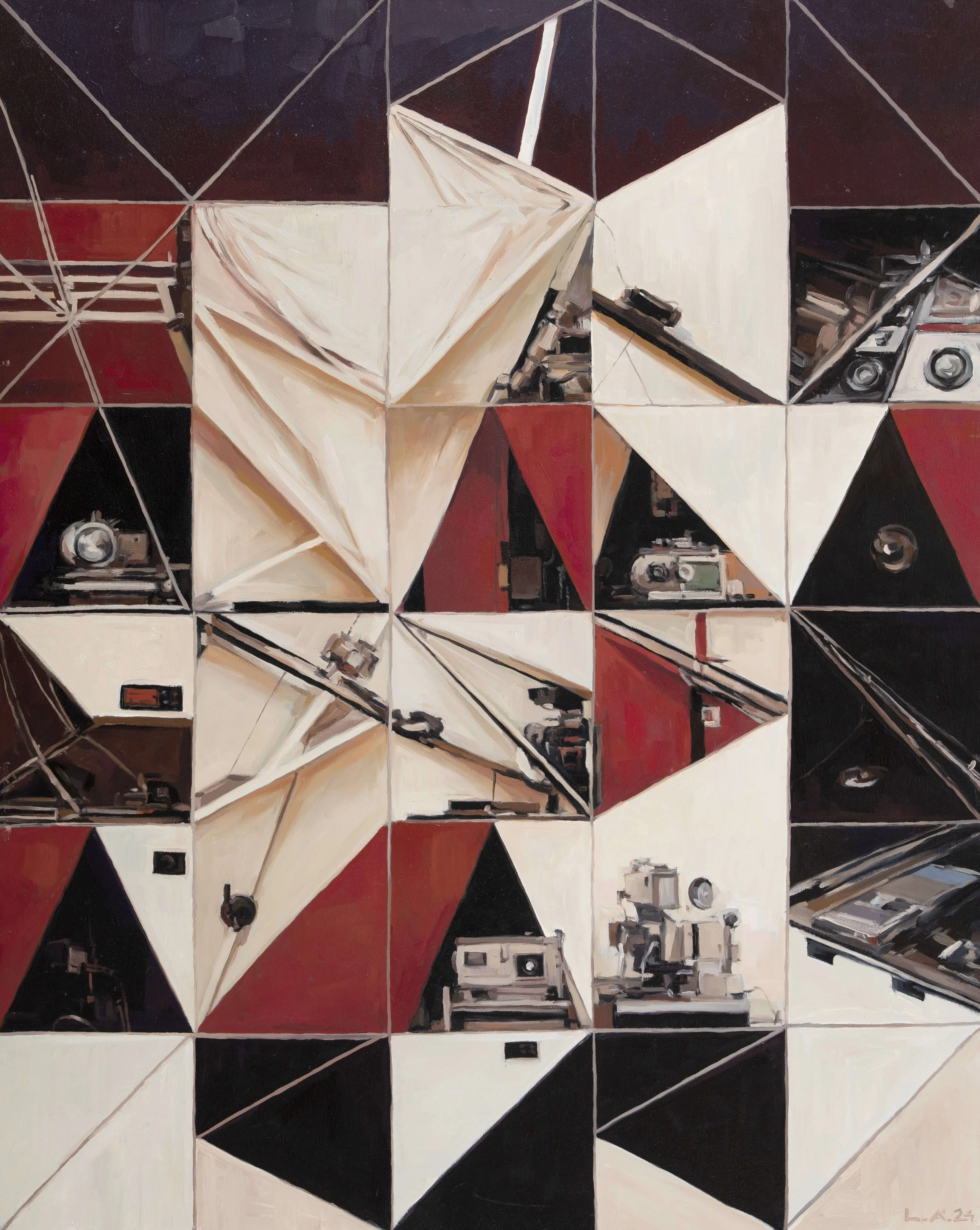 Structura Ex Machina No. 1 - oil on panel, 60 × 75 cm