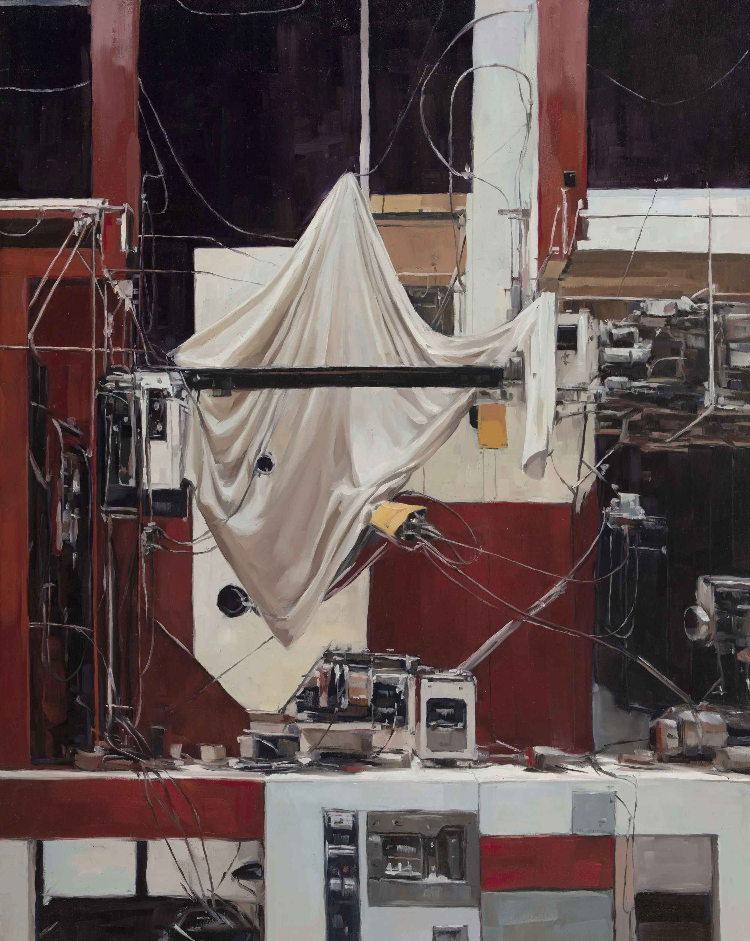 Structura Ex Machina No. 2 - oil on panel, 60 × 75 cm